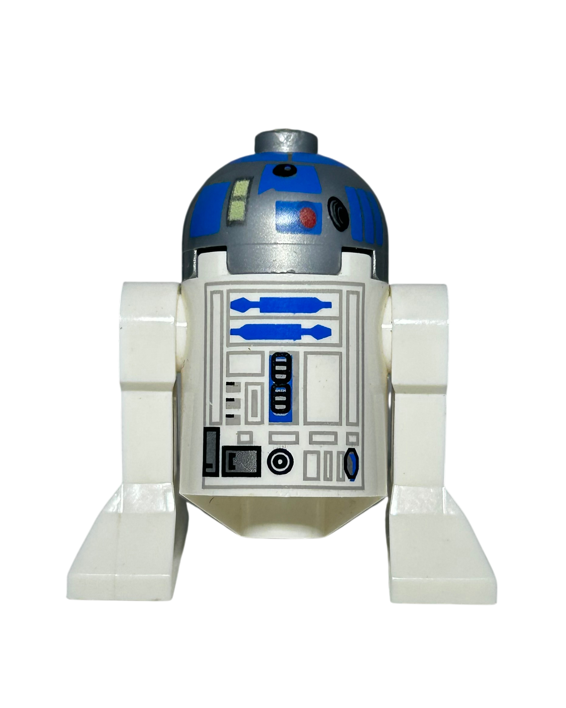 R2-D2 Metallic SW0512 LEGO Star Wars Minifigur Vorderansicht brick2d2