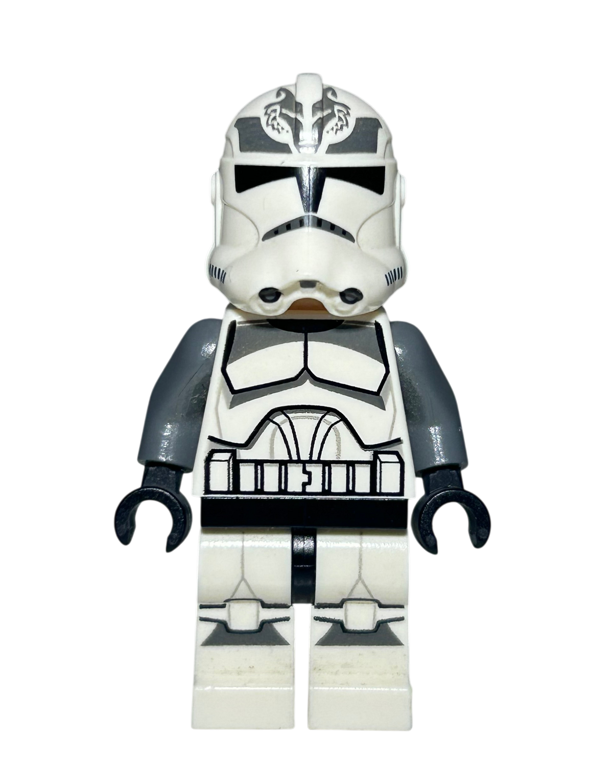Wolfpack Clone Trooper SW0537 LEGO Star Wars Minifigur Phase 2 Vorderansicht brick2d2