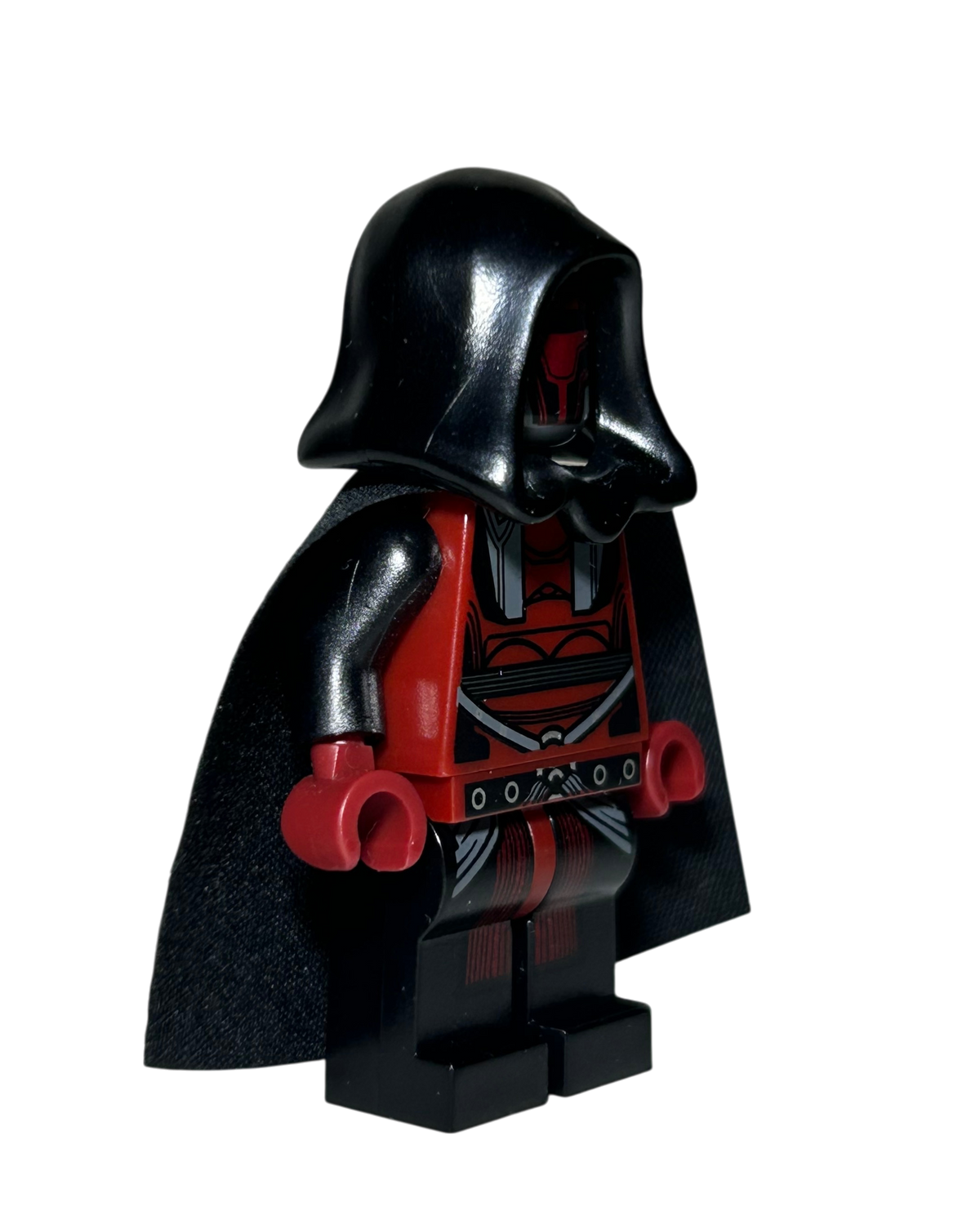 Darth Revan LEGO Star Wars Minifigur SW0547 mit schwarzem Stoffcape Seitenansicht rechts brick2d2