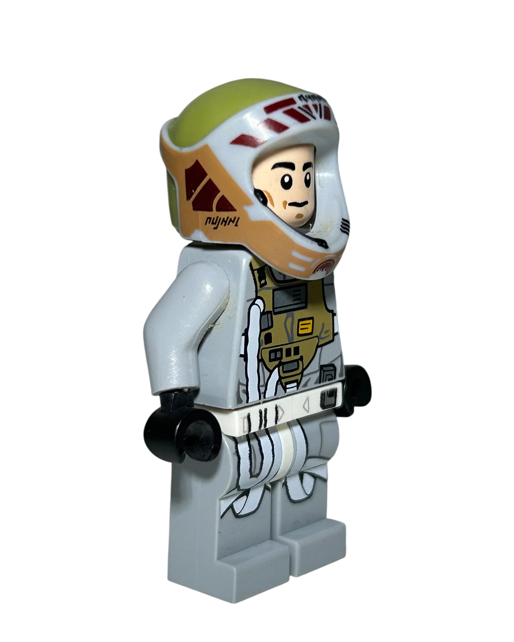Lego Star Wars Minifigur Grey Squadron Pilot Horton Salm SW0558 Seitenansicht links brick2d2