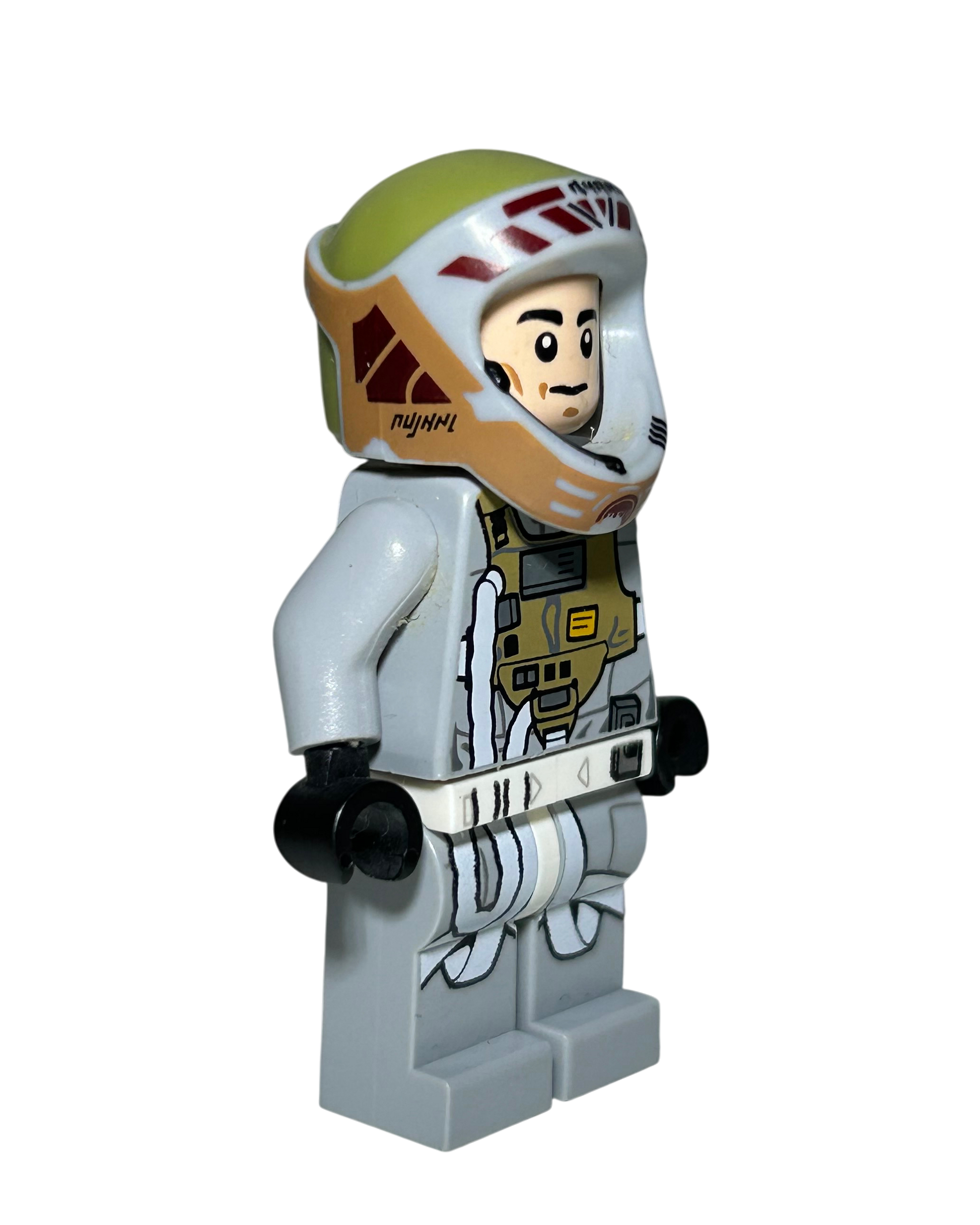Lego Star Wars Minifigur Grey Squadron Pilot Horton Salm SW0558 Seitenansicht links brick2d2