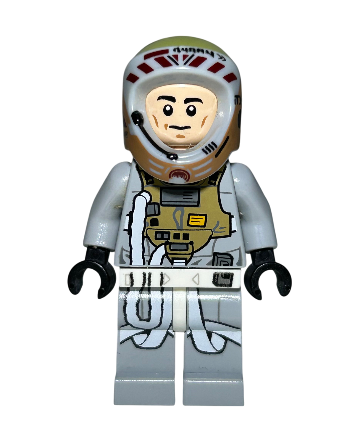 Lego Star Wars Minifigur Grey Squadron Pilot Horton Salm SW0558 Detailansicht brick2d2