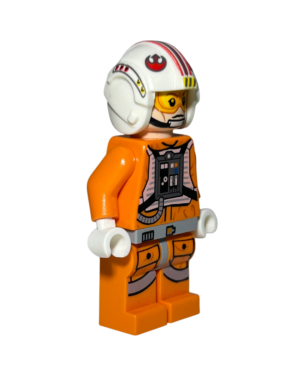 Luke Skywalker Piloten Outfit SW0569 LEGO Star Wars Minifigur Seitenansicht brick2d2