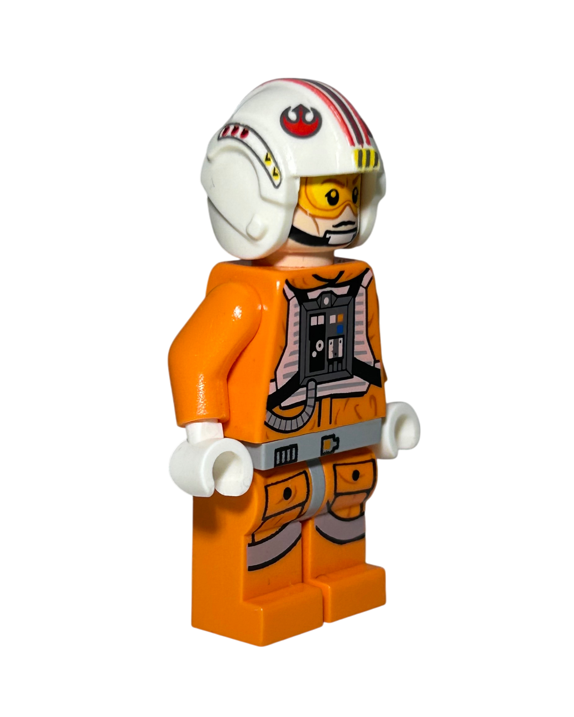 Luke Skywalker Piloten Outfit SW0569 LEGO Star Wars Minifigur Seitenansicht brick2d2