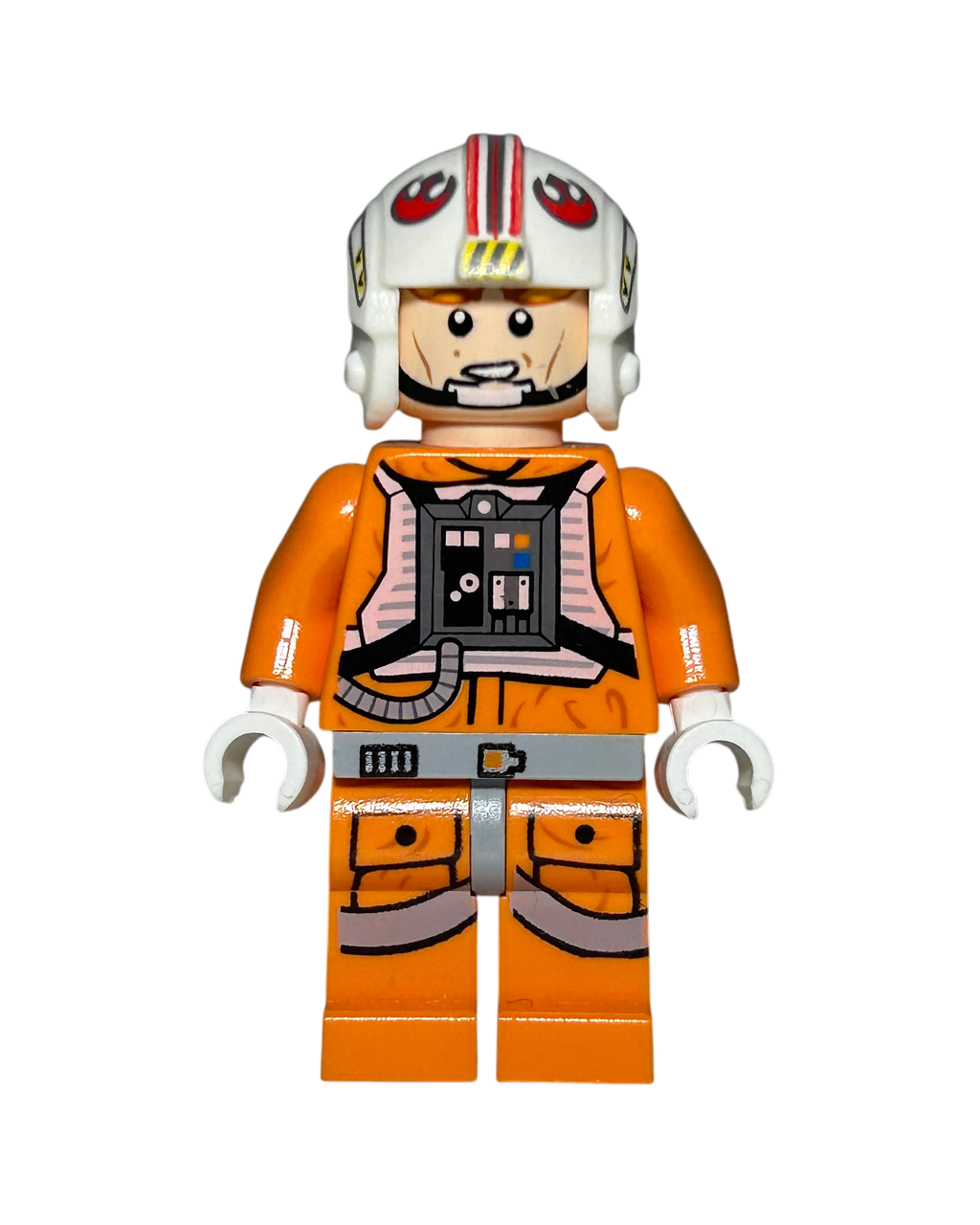 Luke Skywalker Piloten Outfit SW0569 LEGO Star Wars Minifigur Vorderansicht brick2d2