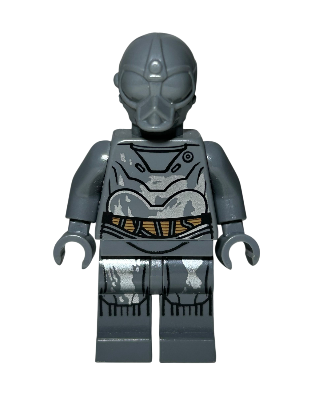 RA-7 Protocol Droid SW0573 LEGO Star Wars Minifigur Vorderansicht brick2d2