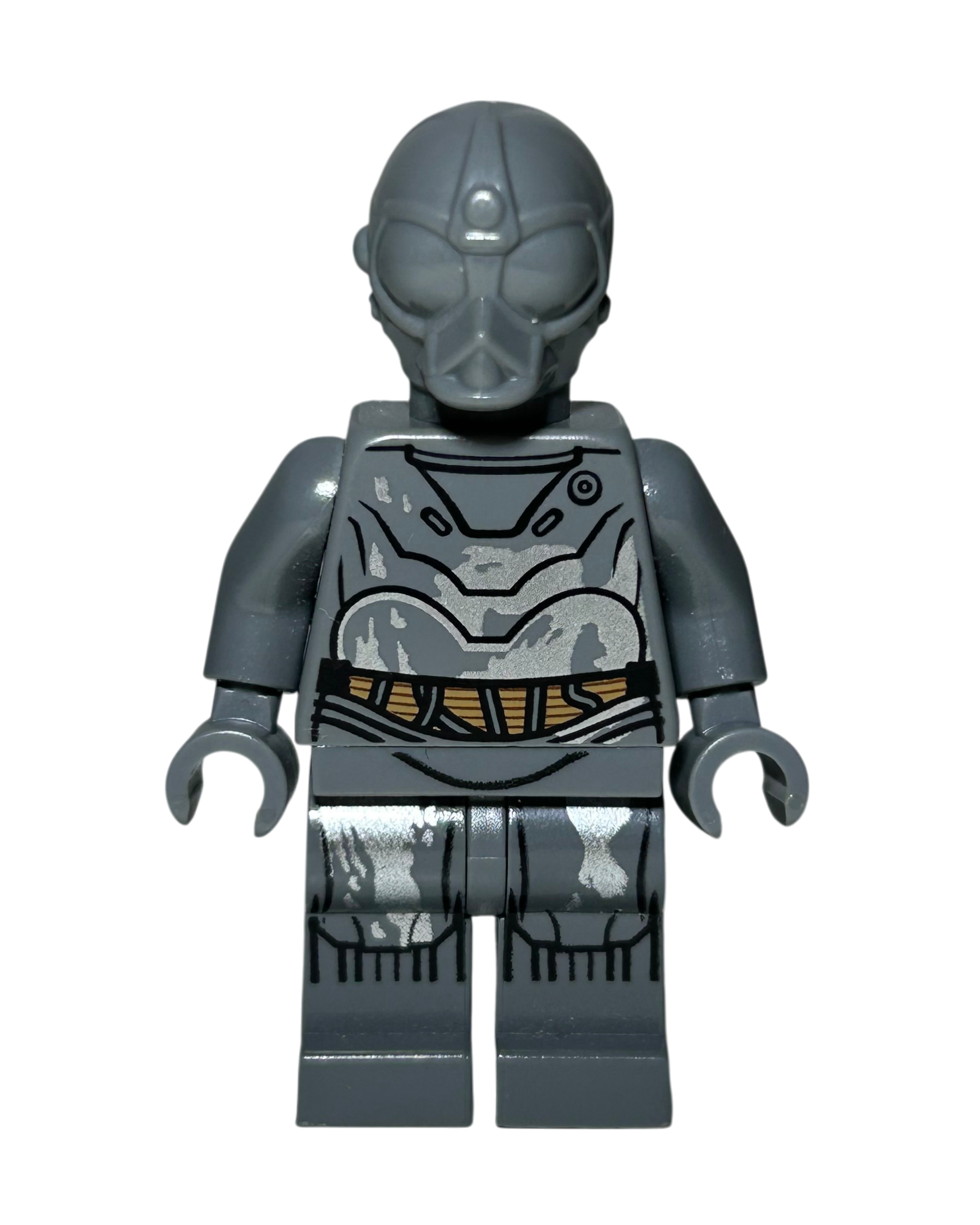 RA-7 Protocol Droid SW0573 LEGO Star Wars Minifigur Vorderansicht brick2d2