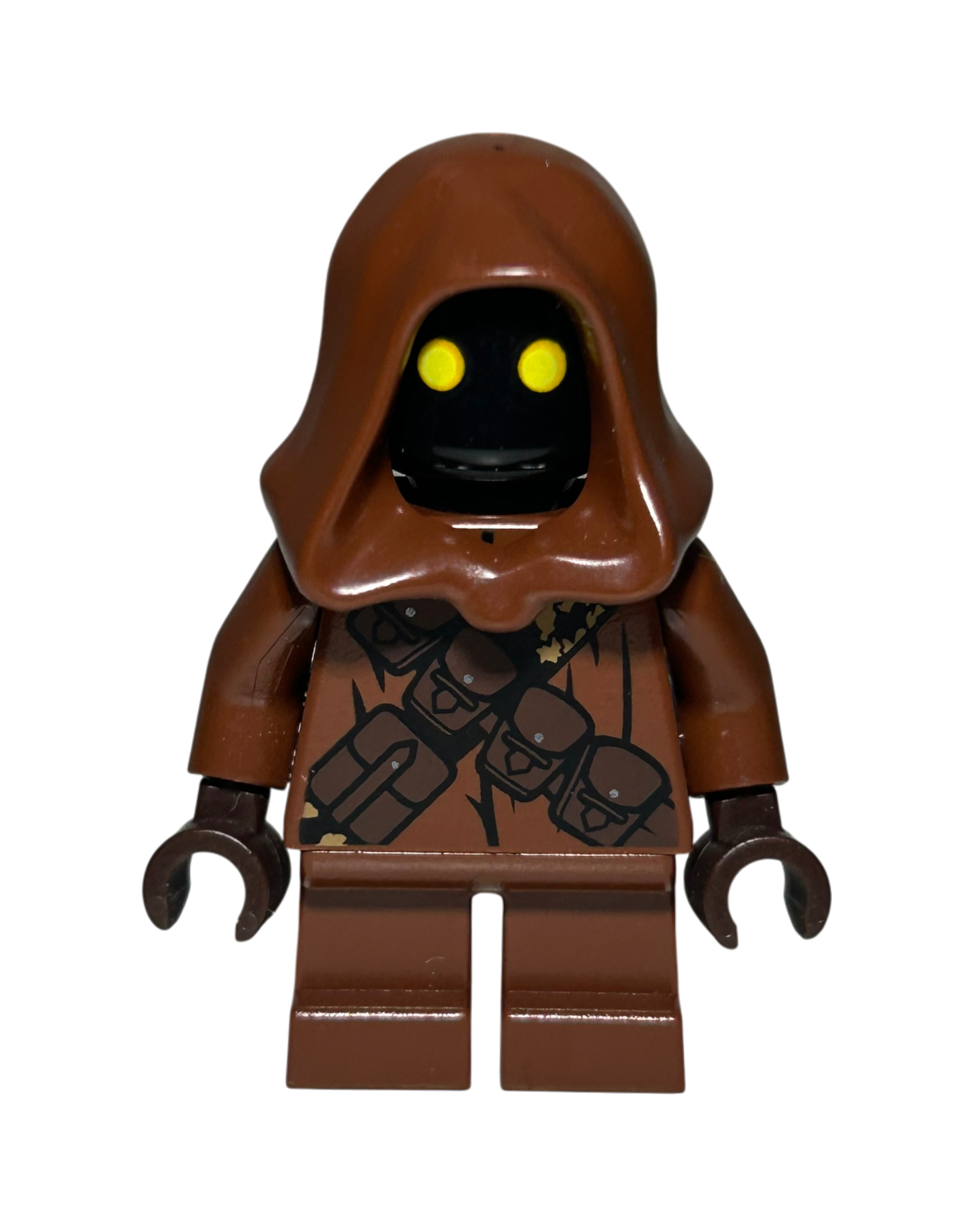 Jawa mit Goldenem Band SW0590 LEGO Star Wars Minifigur Vorderansicht brick2d2