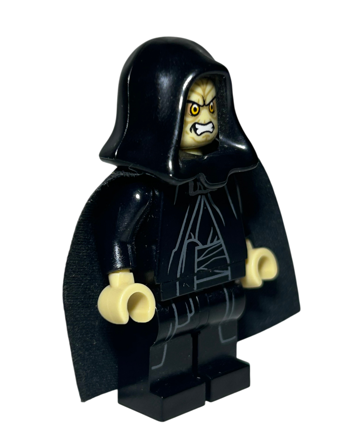 Emperor Palpatine SW0595 LEGO Star Wars Minifigur Seitenansicht links brick2d2