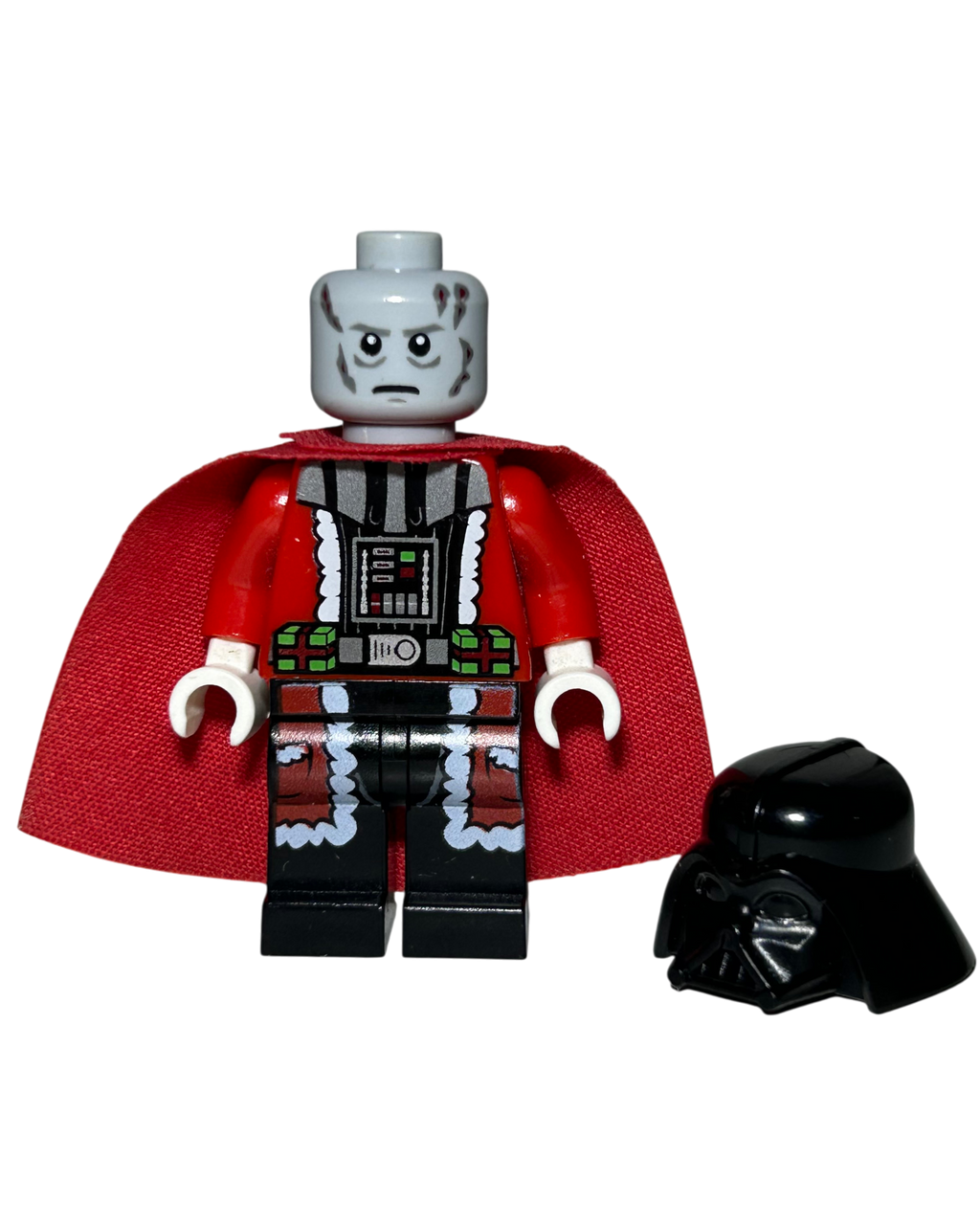 Santa Darth Vader SW0599 LEGO Star Wars Minifigur Detailansicht brick2d2