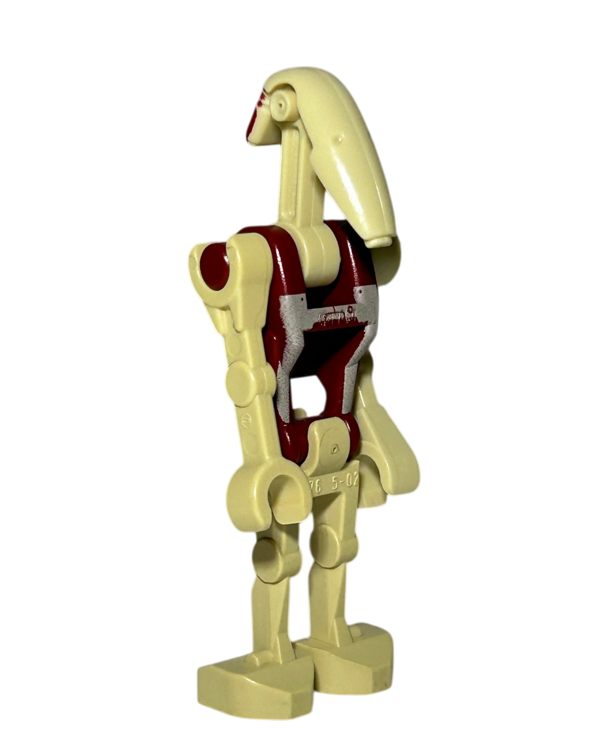 Security Battle Droid SW0600 dunkelroter Torso LEGO Star Wars Minifigur Seitenansicht links brick2d2