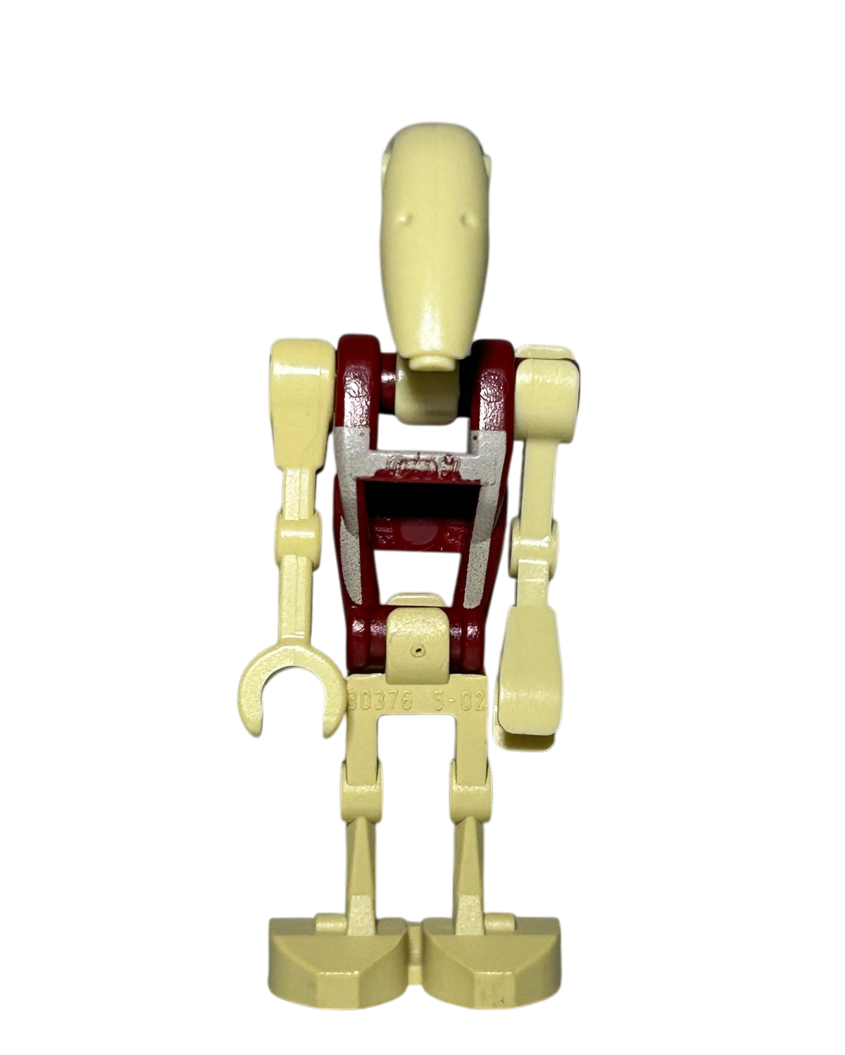 Security Battle Droid SW0600 dunkelroter Torso LEGO Star Wars Minifigur Vorderansicht brick2d2