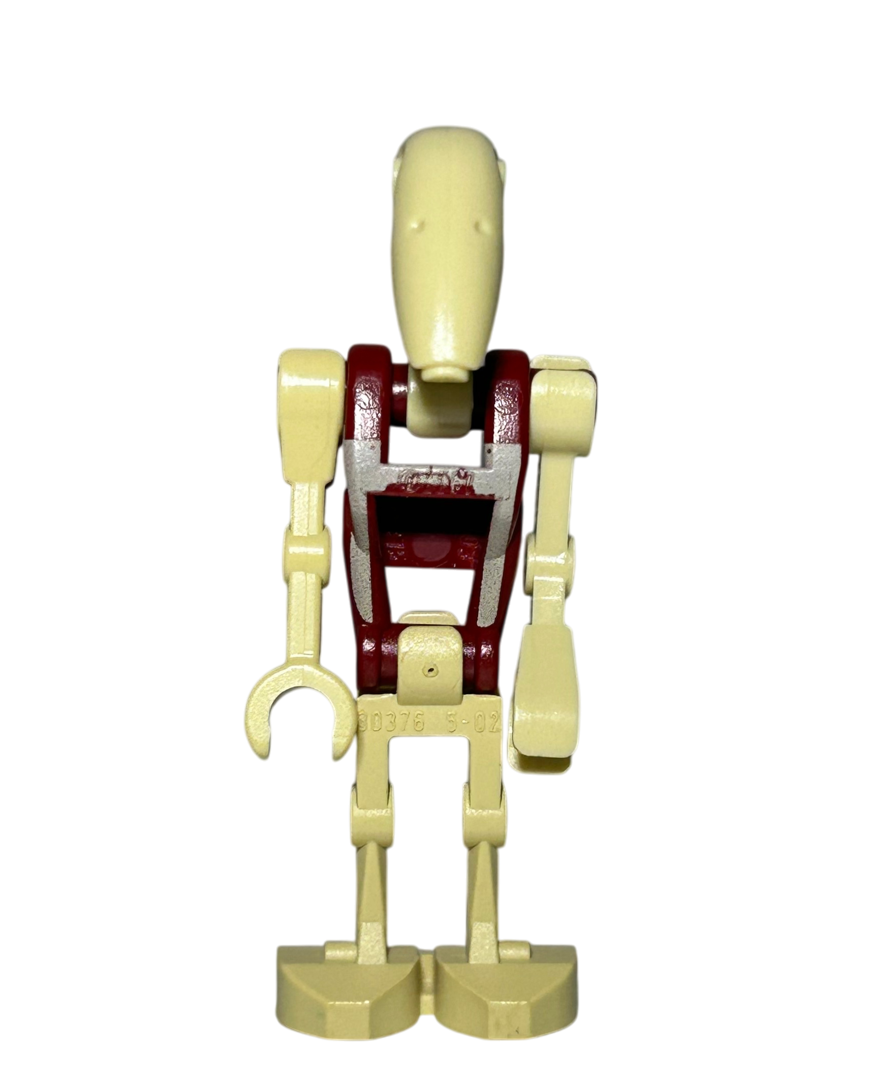 Security Battle Droid SW0600 dunkelroter Torso LEGO Star Wars Minifigur Vorderansicht brick2d2