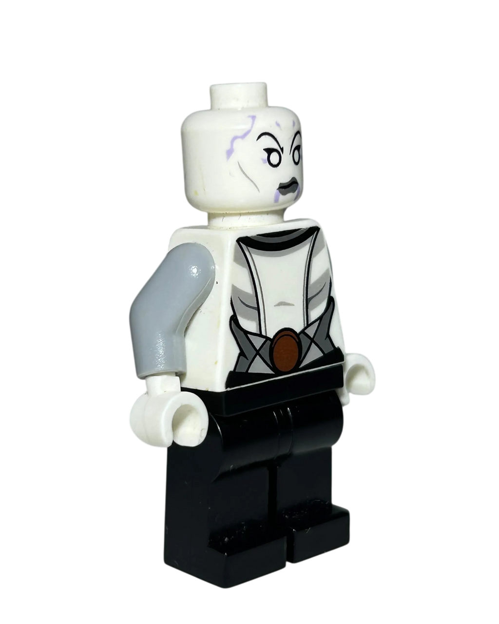 Asajj Ventress SW0615 LEGO Star Wars Minifigur weißer Torso Seitenansicht links brick2d2