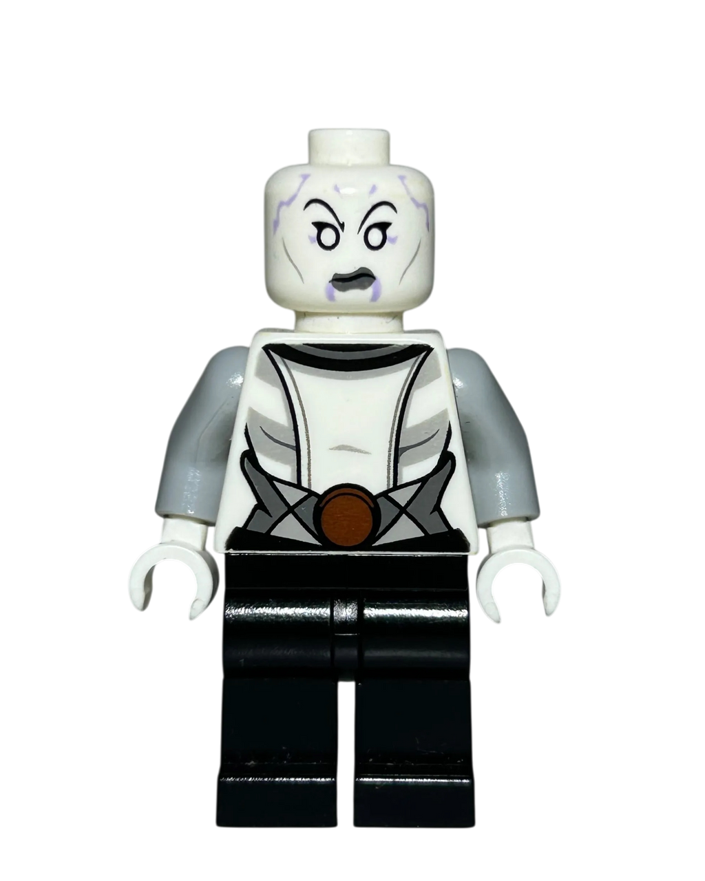 Asajj Ventress SW0615 LEGO Star Wars Minifigur weißer Torso Vorderansicht brick2d2