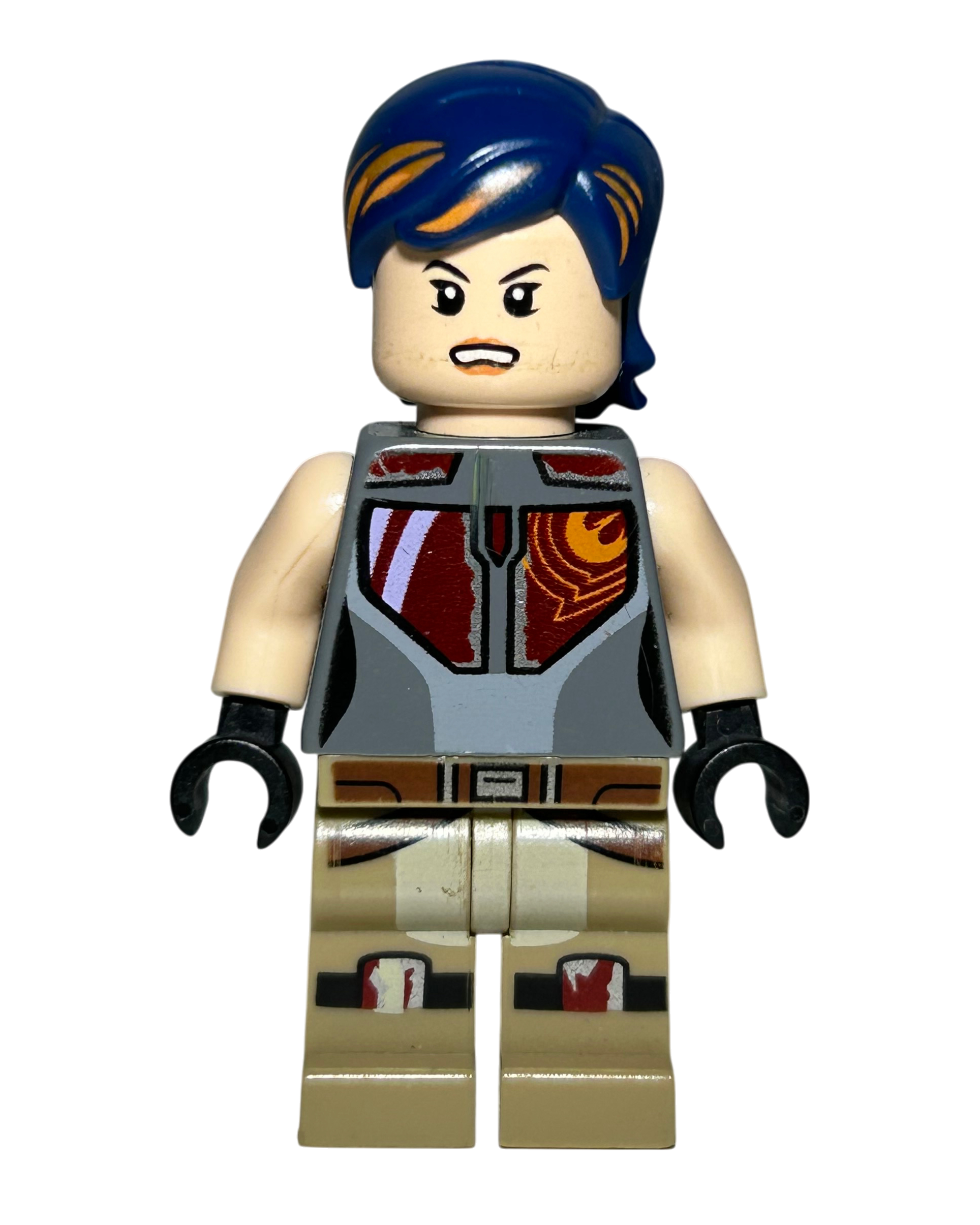 Sabine Wren Blaues Haar SW0616 LEGO Star Wars Minifigur Detailansicht brick2d2