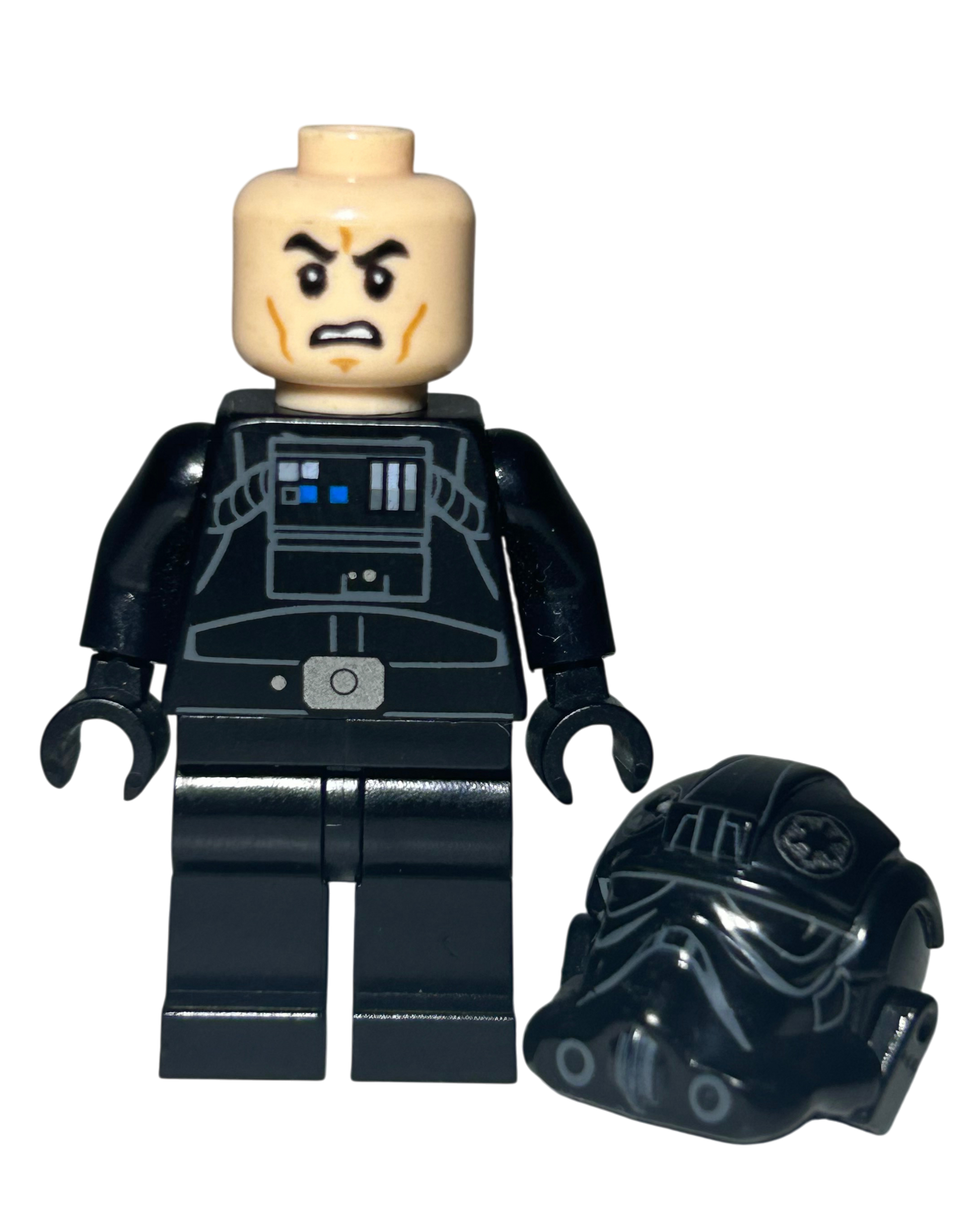 Imperial TIE Fighter Pilot SW0621 LEGO Star Wars Minifigur Detailansicht brick2d2