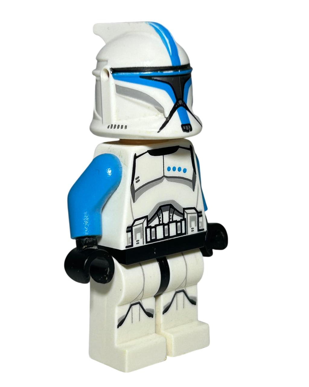 Lego Star Wars Minifigur Clone Trooper Lieutenant Phase 1 SW0629 Seitenansicht links brick2d2