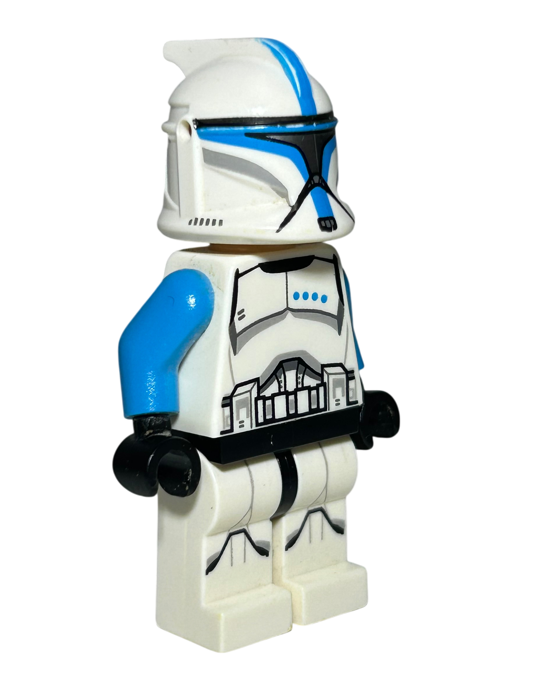 Lego Star Wars Minifigur Clone Trooper Lieutenant Phase 1 SW0629 Seitenansicht links brick2d2