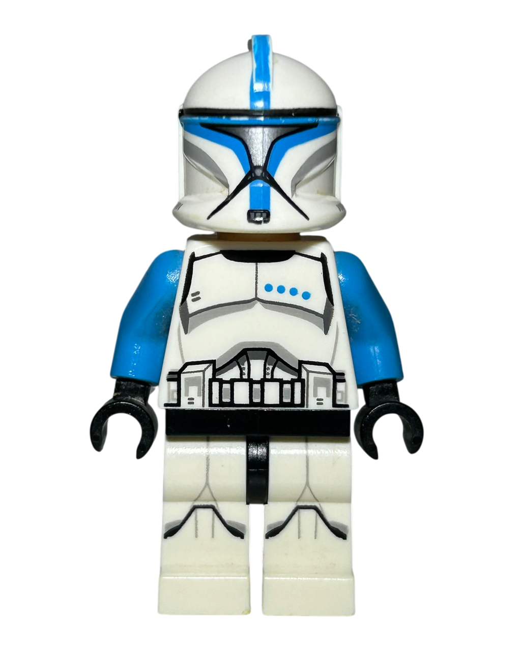 Lego Star Wars Minifigur Clone Trooper Lieutenant Phase 1 SW0629 Vorderansicht brick2d2