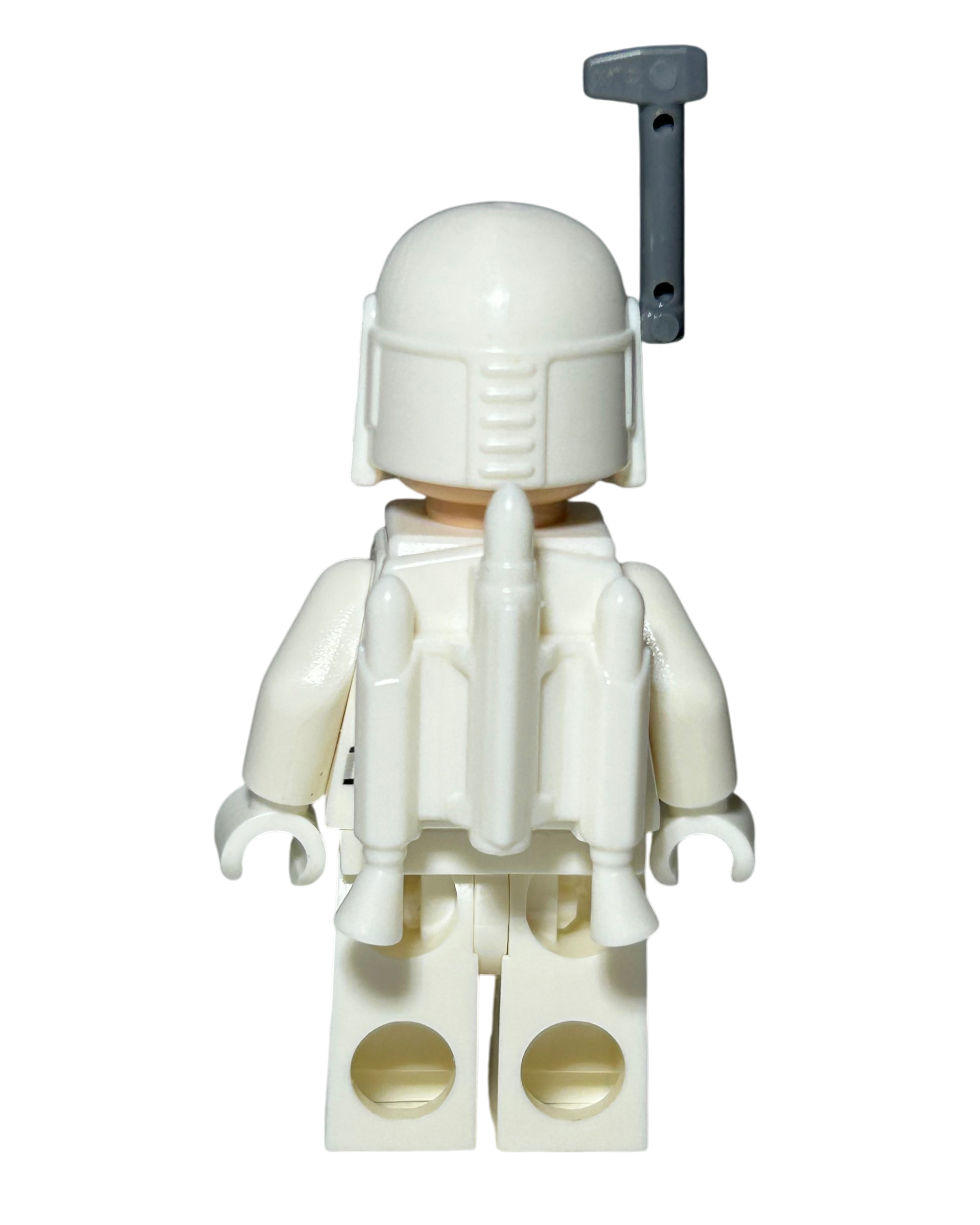 LEGO Star Wars Minifigur Boba Fett Weiß SW0631 Rückansicht