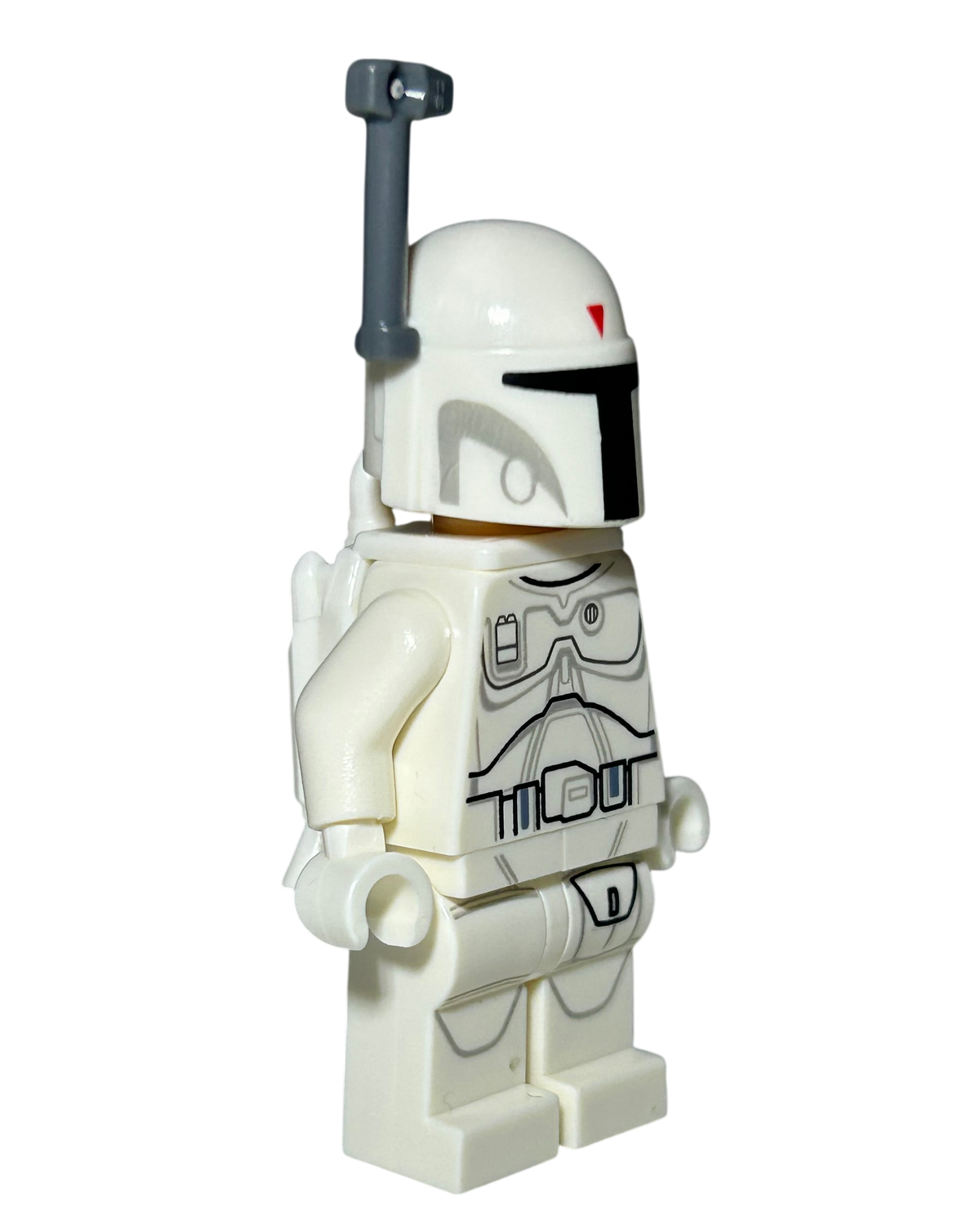 LEGO Star Wars Minifigur Boba Fett Weiß SW0631 Seitenansicht