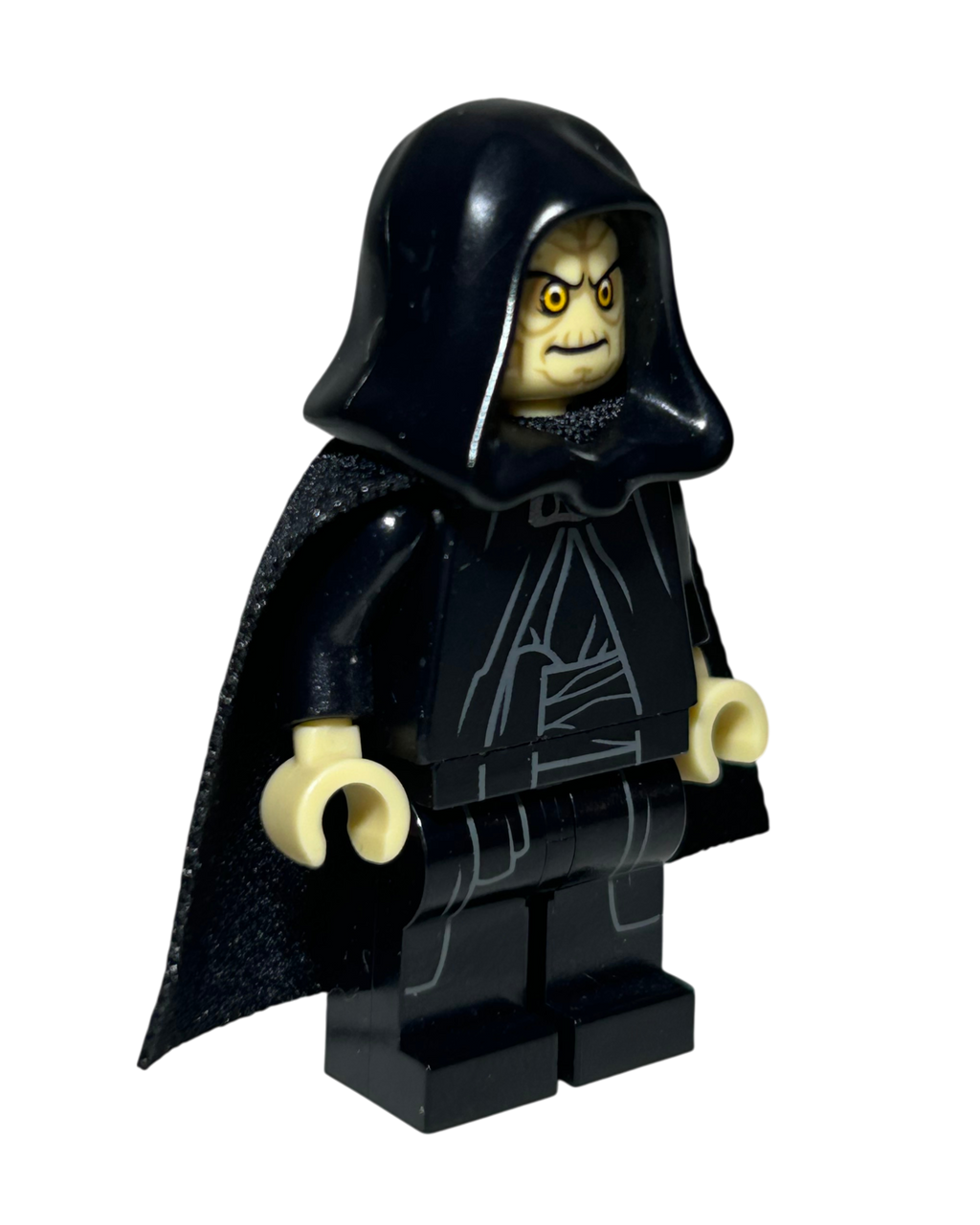 Emperor Palpatine Stoffcape SW0634a LEGO Star Wars Minifigur Seitenansicht links brick2d2