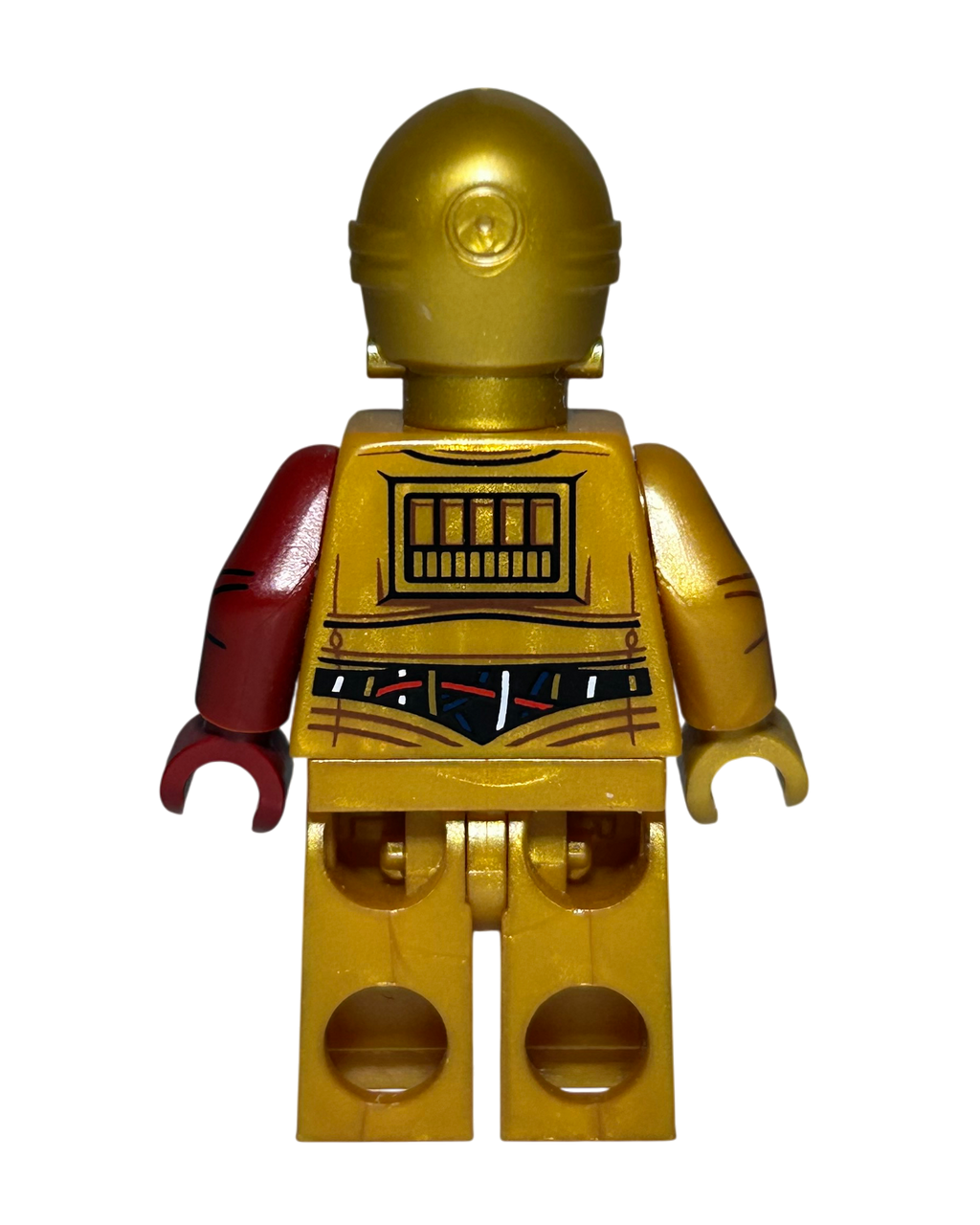 C-3PO Roter Arm SW0653 LEGO Star Wars Minifigur Rückansicht brick2d2