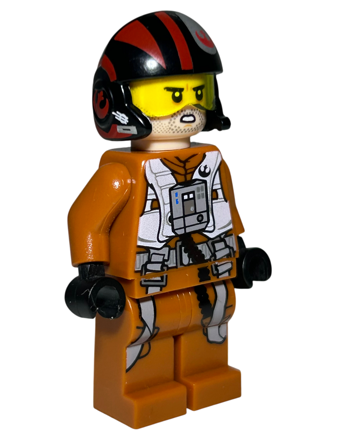 Lego Star Wars Minifigur Poe Dameron SW0658 Seitenansicht links Brick2d2