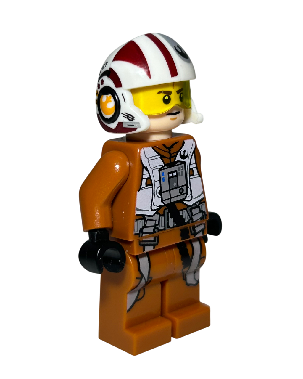 X-Wing Pilot SW0659 LEGO Star Wars Minifigur Seitenansicht links brick2d2