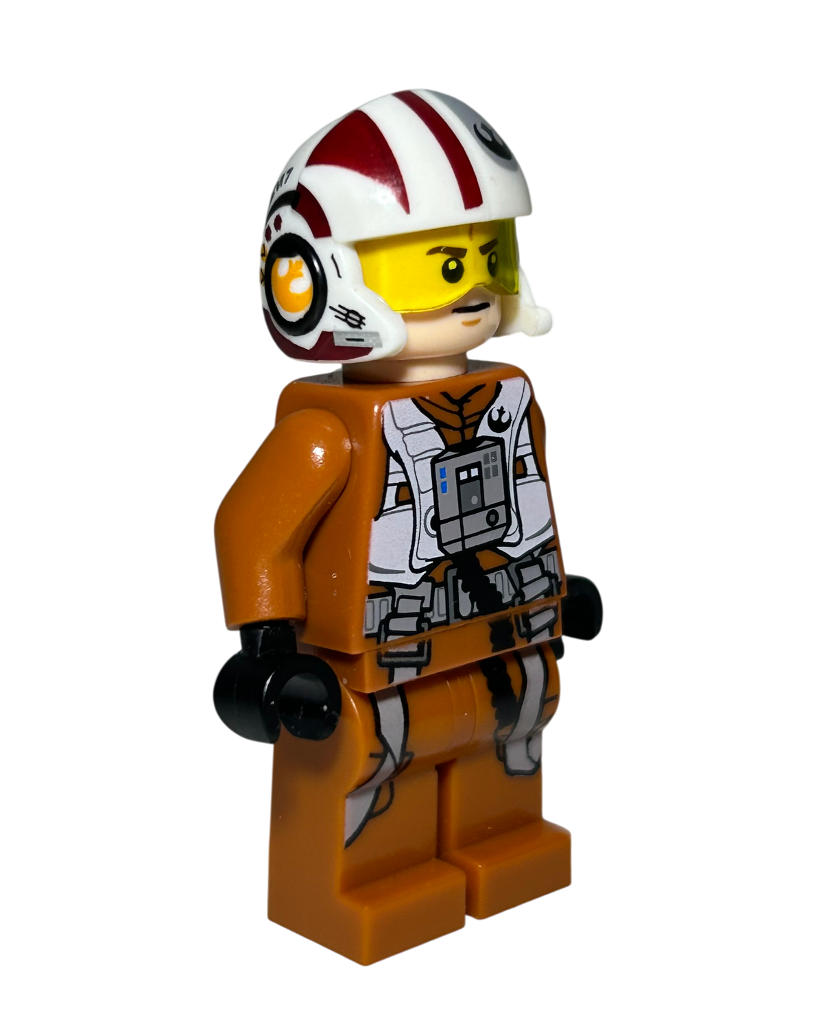 X-Wing Pilot SW0659 LEGO Star Wars Minifigur Seitenansicht links brick2d2