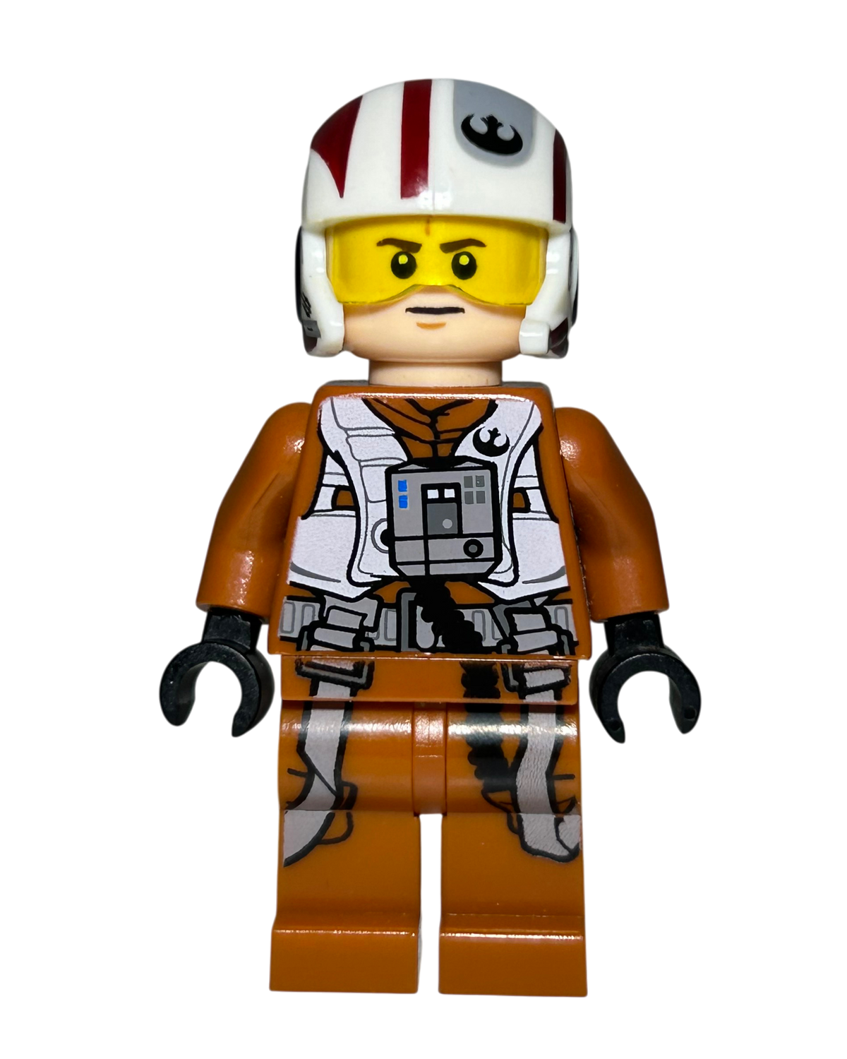 X-Wing Pilot SW0659 LEGO Star Wars Minifigur Vorderansicht brick2d2