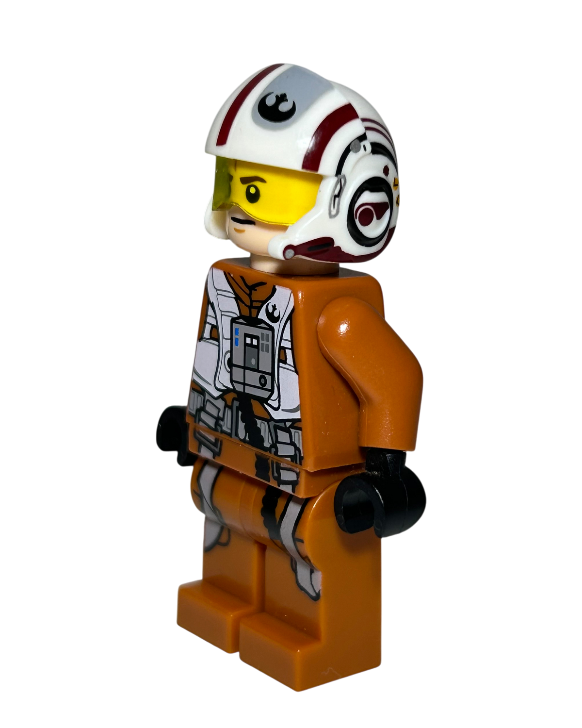 X-Wing Pilot SW0659 LEGO Star Wars Minifigur Seitenansicht rechts brick2d2