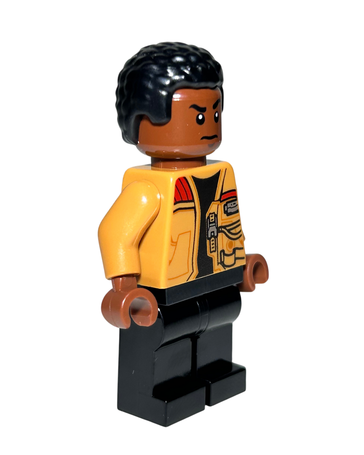 Finn Medium Nougat Jacket SW0676 LEGO Star Wars Minifigur Seitenansicht links brick2d2