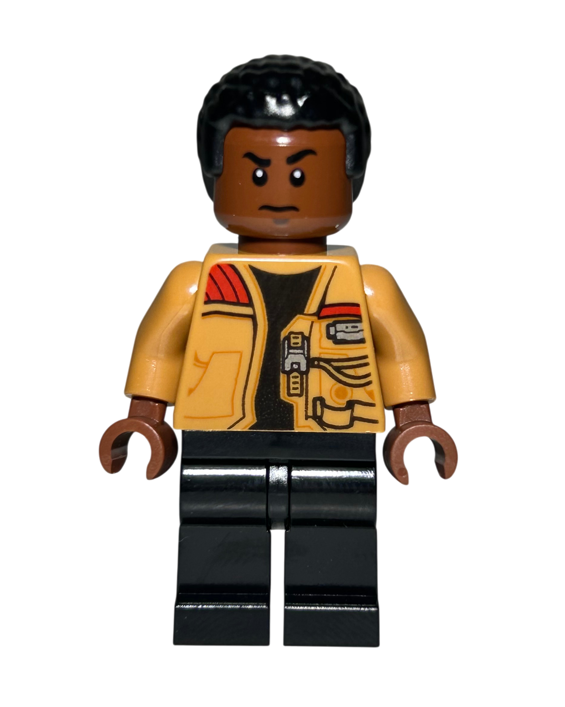 Finn Medium Nougat Jacket SW0676 LEGO Star Wars Minifigur Vorderansicht brick2d2