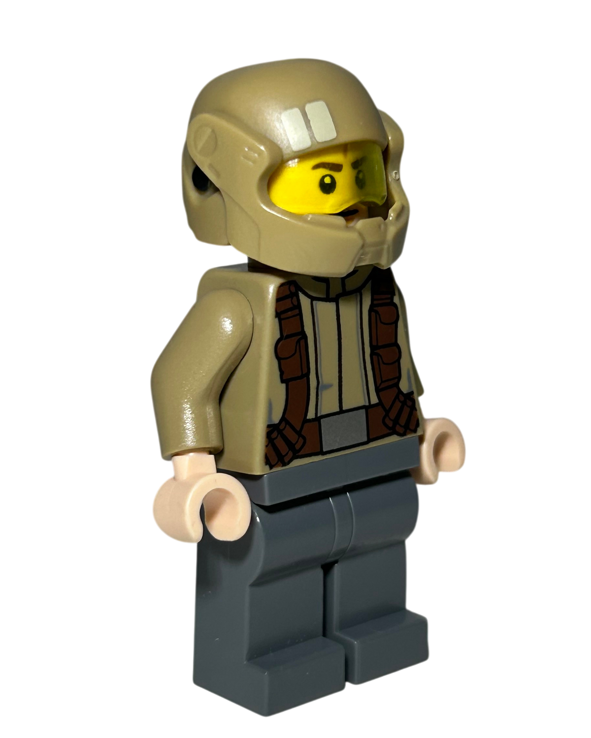 Resistance Trooper Dunkelbeige Jacke SW0697 LEGO Star Wars Minifigur Seitenansicht links brick2d2