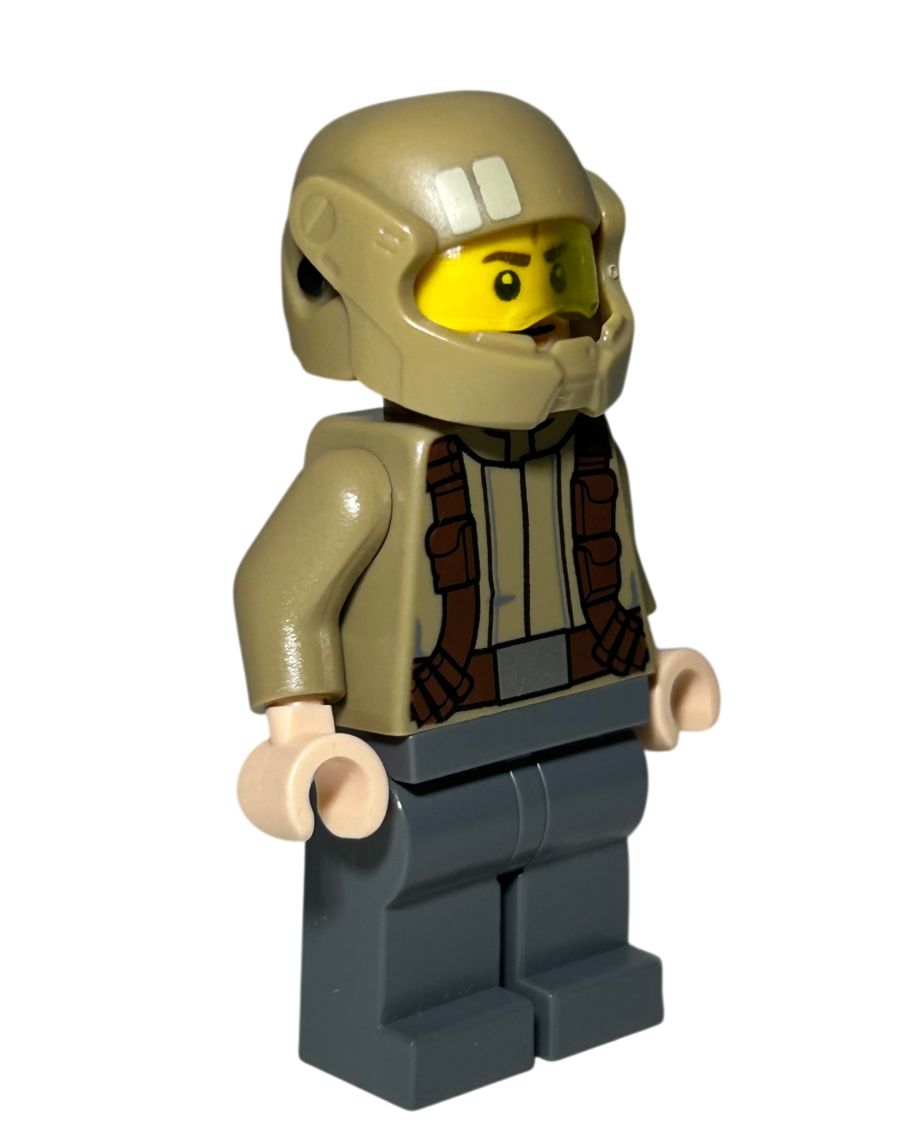 Resistance Trooper Dunkelbeige Jacke SW0697 LEGO Star Wars Minifigur Seitenansicht links brick2d2