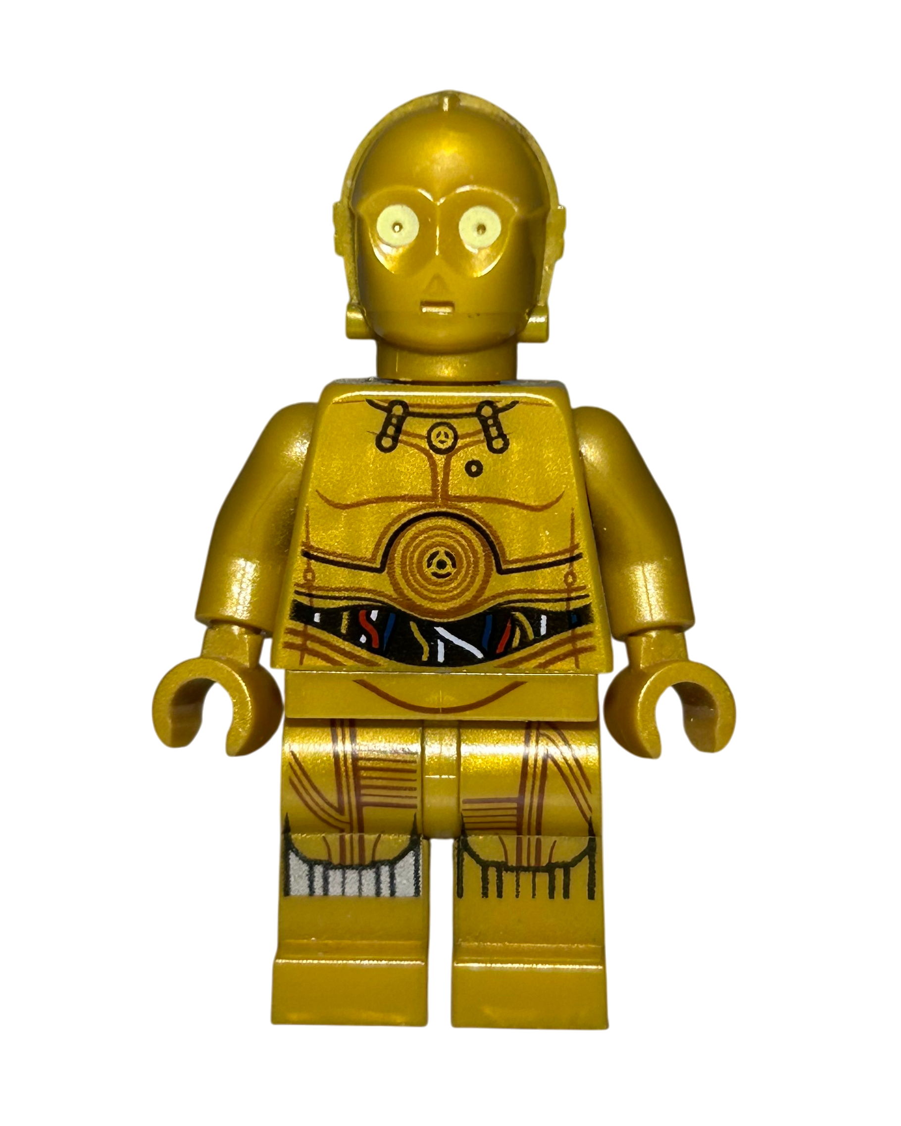 C 3PO SW0700 LEGO Star Wars Minifigur Vorderansicht brick2d2
