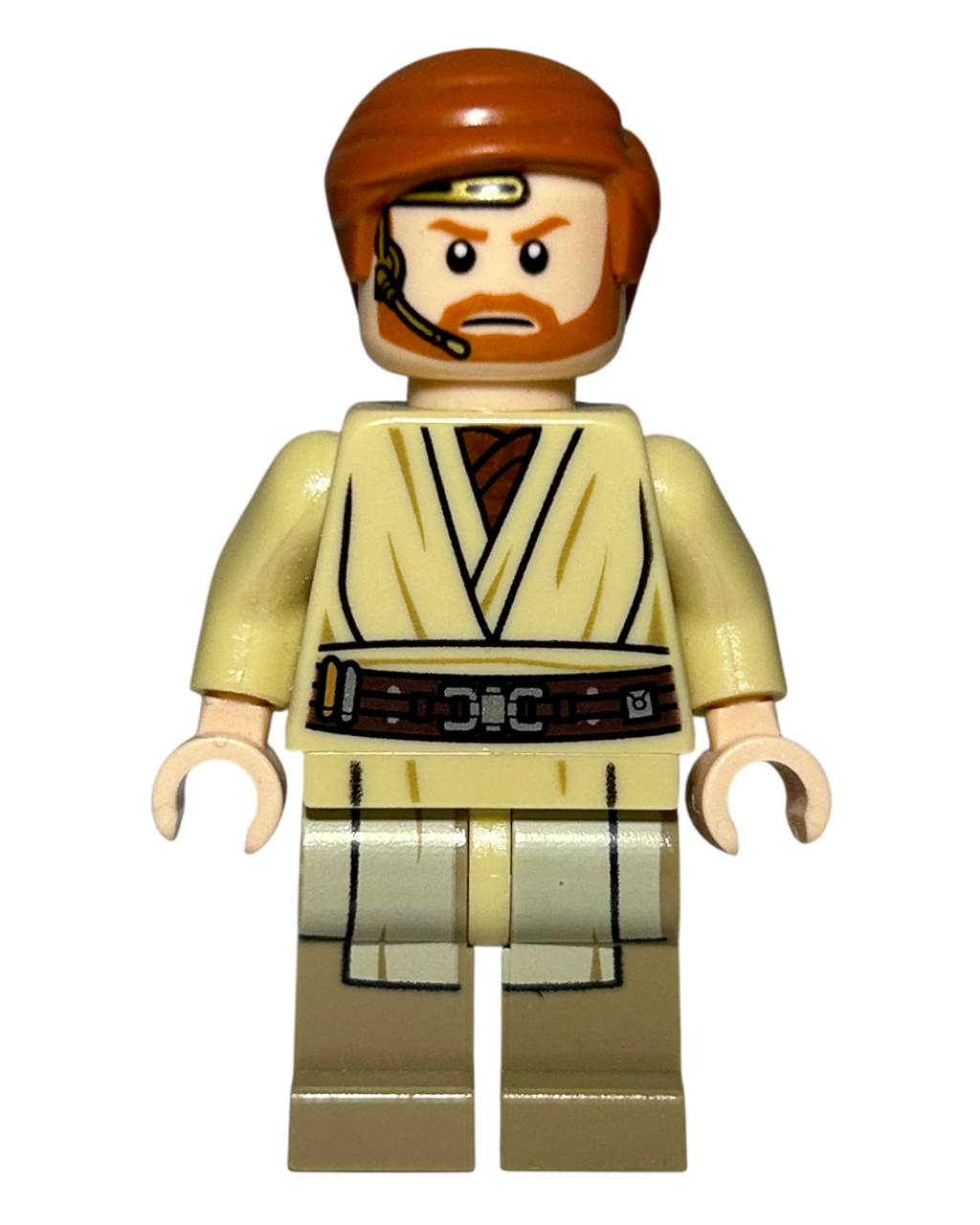 Obi Wan Kenobi SW0704 LEGO Star Wars Minifigur Vorderansicht brick2d2