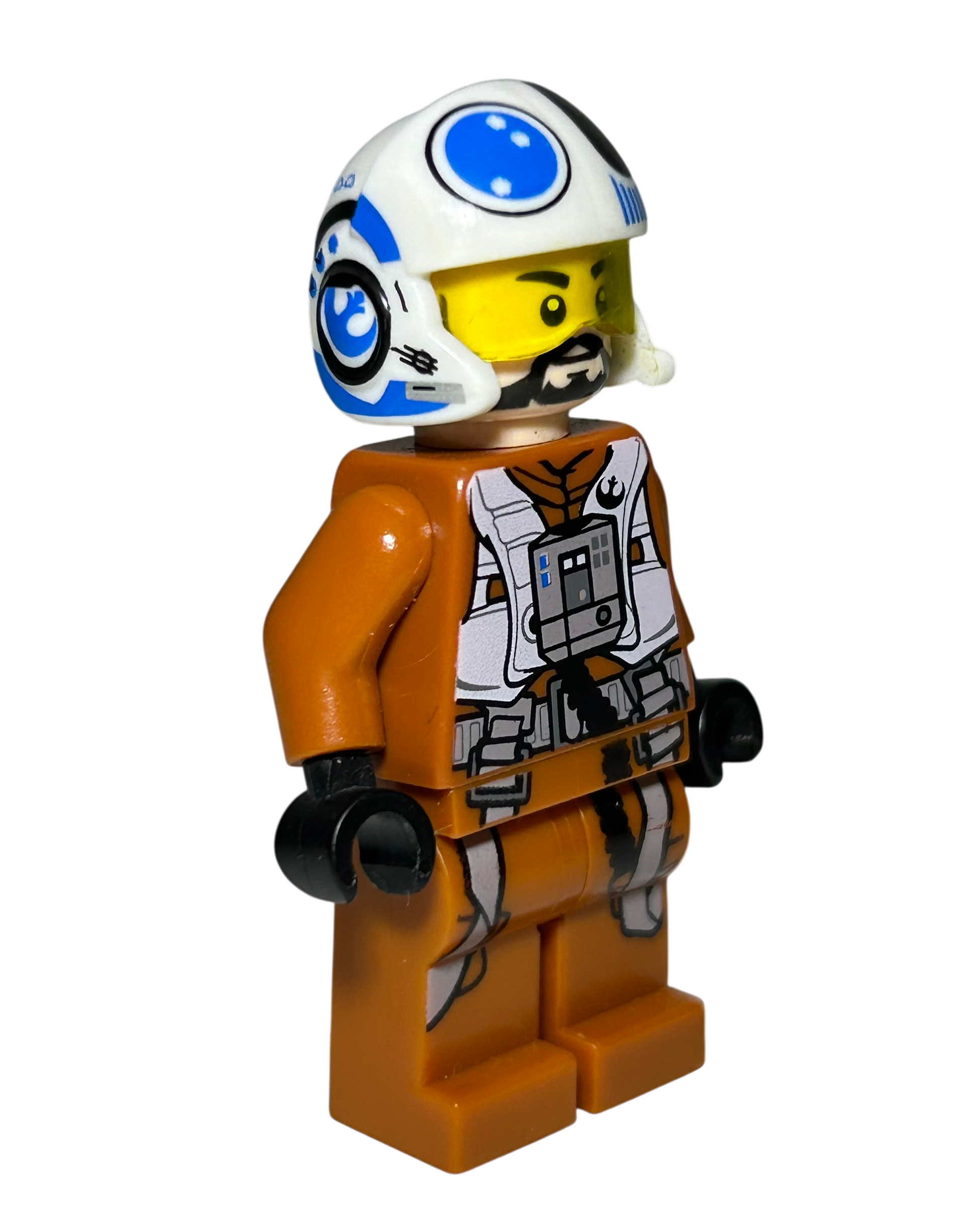 X-Wing Pilot Temmin Wexley SW0705 LEGO Star Wars Minifigur Seitenansicht links brick2d2