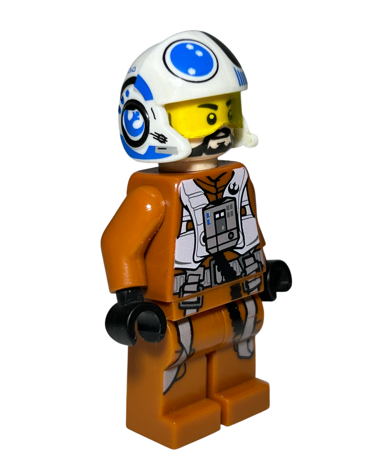 X-Wing Pilot Temmin Wexley SW0705 LEGO Star Wars Minifigur Seitenansicht links brick2d2