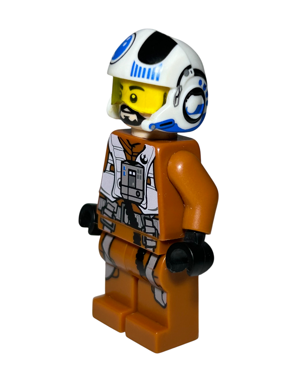 X-Wing Pilot Temmin Wexley SW0705 LEGO Star Wars Minifigur Seitenansicht rechts brick2d2