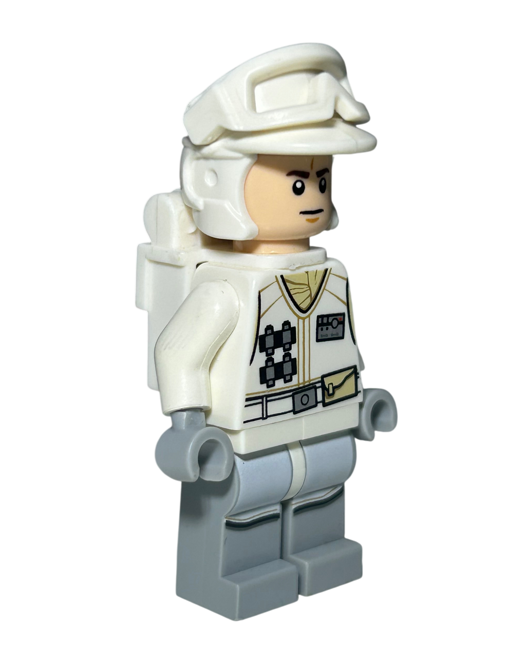 Hoth Rebel Trooper Weiße Uniform SW0708 LEGO Star Wars Minifigur Seitenansicht links brick2d2