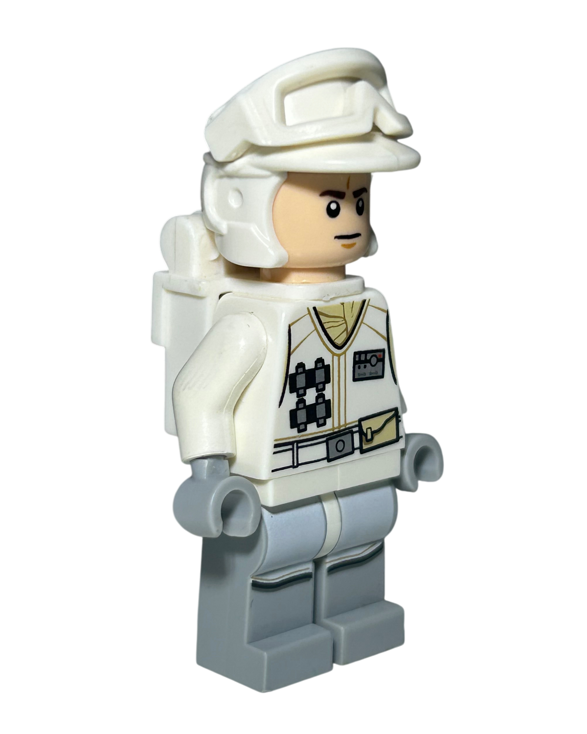 Hoth Rebel Trooper Weiße Uniform SW0708 LEGO Star Wars Minifigur Seitenansicht links brick2d2