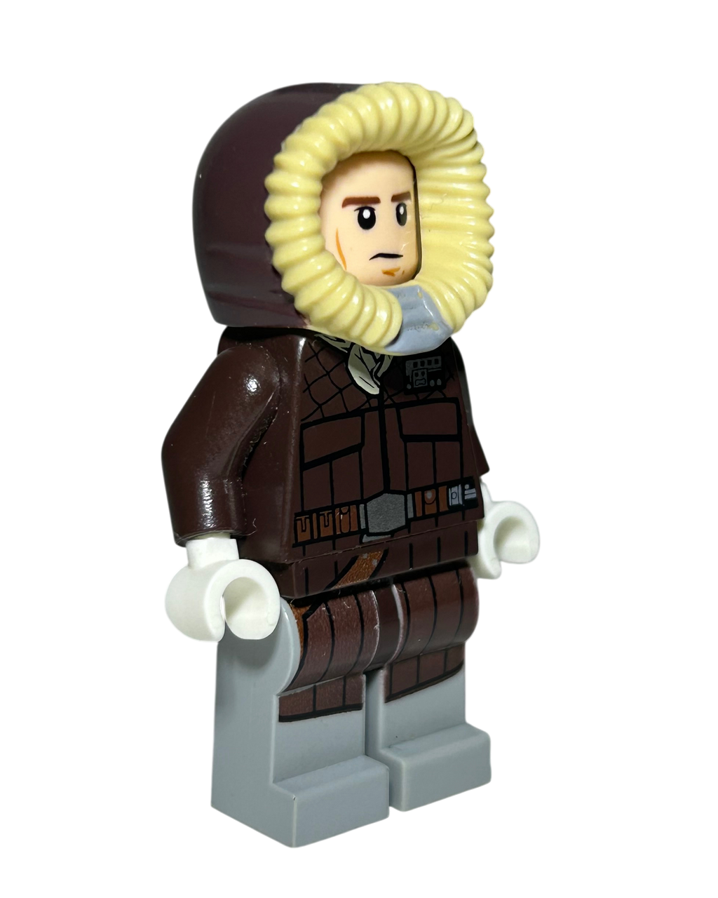 Lego Star Wars Han Solo Hoth Outfit mit Parka SW0709 Seitenansicht links brick2d2