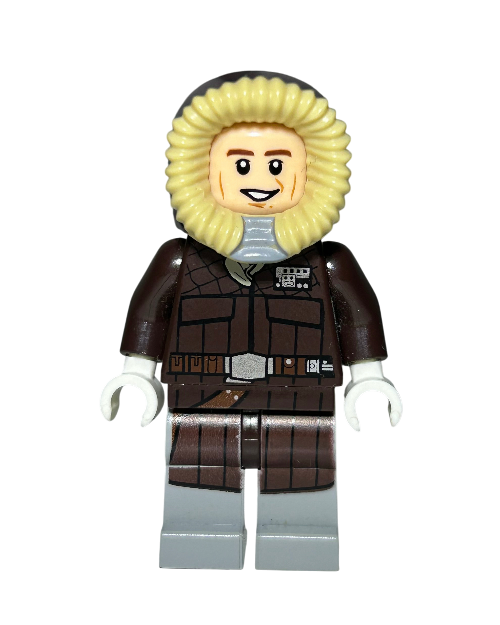 Lego Star Wars Han Solo Hoth Outfit mit Parka SW0709 Vorderansicht brick2d2
