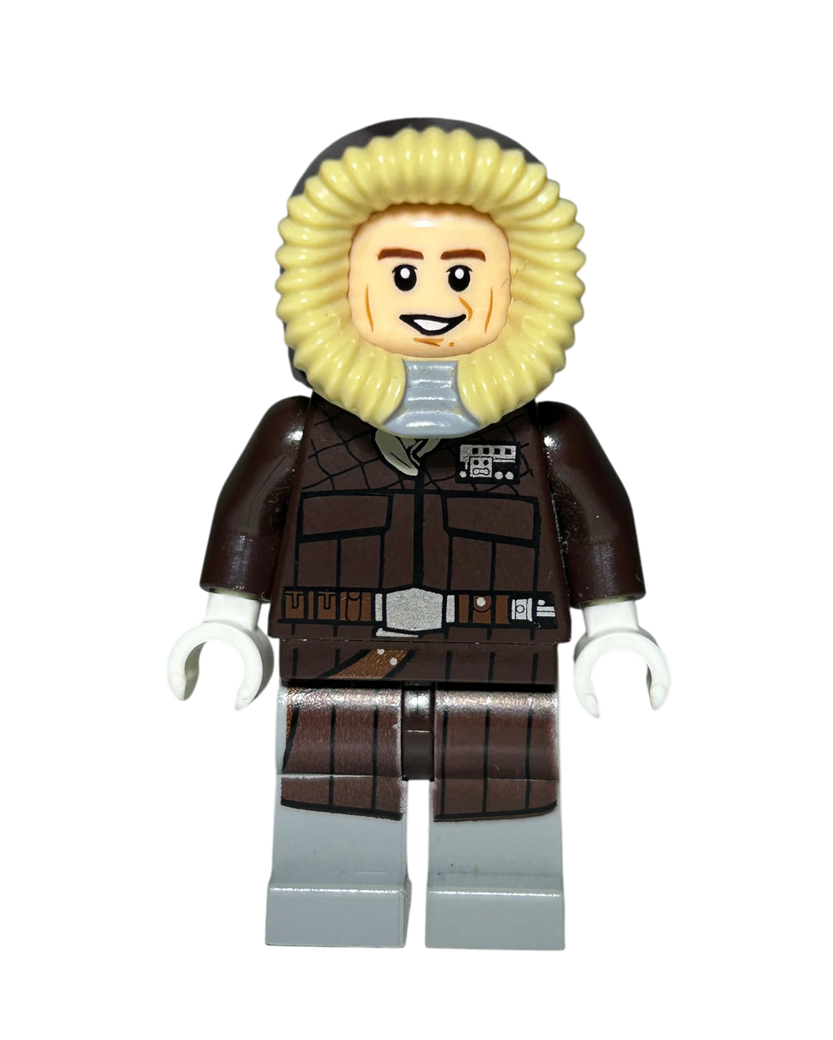 Lego Star Wars Han Solo Hoth Outfit mit Parka SW0709 Vorderansicht brick2d2