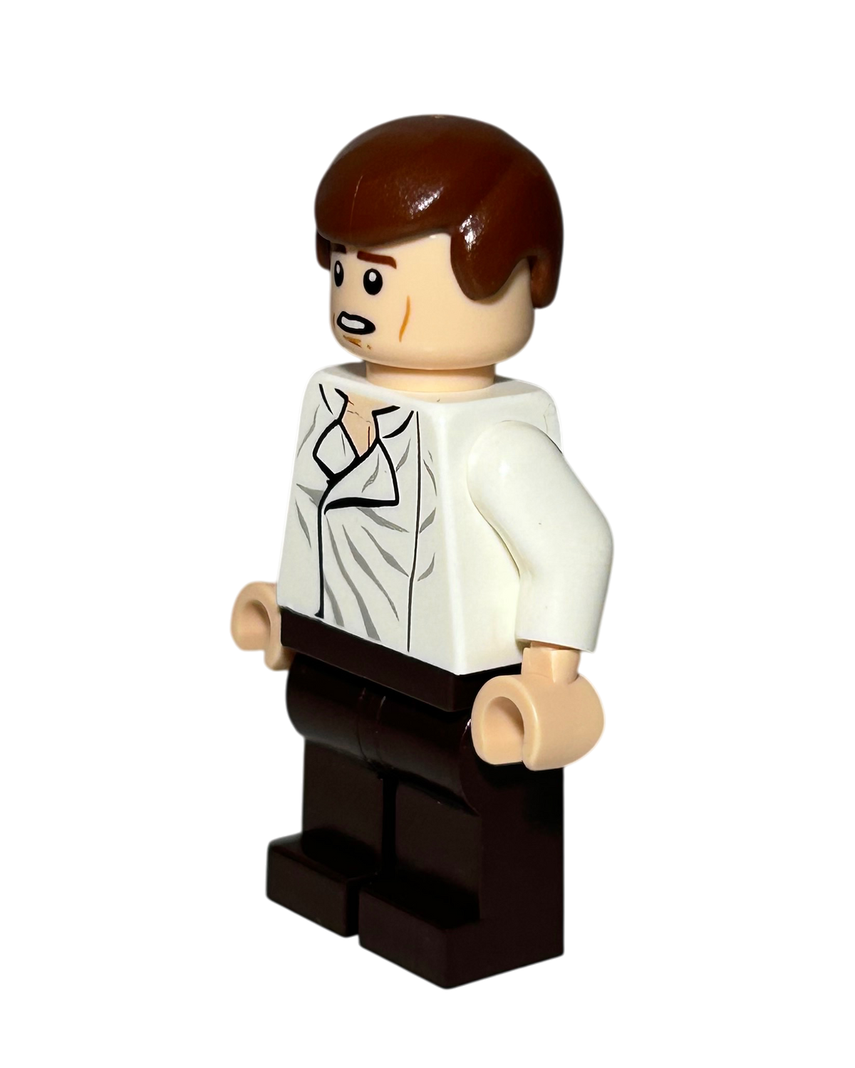 Han Solo SW0714 LEGO Star Wars Minifigur mit Karbonit Gesicht Seitenansicht rechts brick2d2