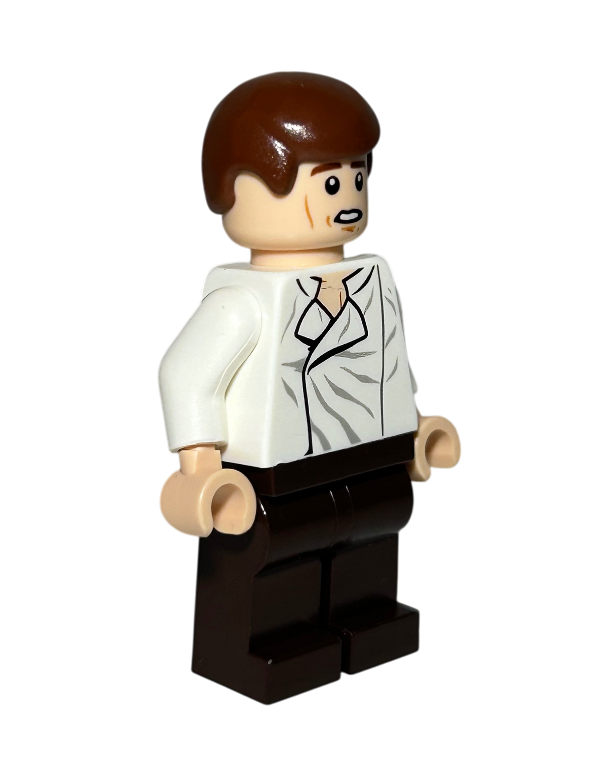 Han Solo SW0714 LEGO Star Wars Minifigur mit Karbonit Gesicht Seitenansicht links brick2d2
