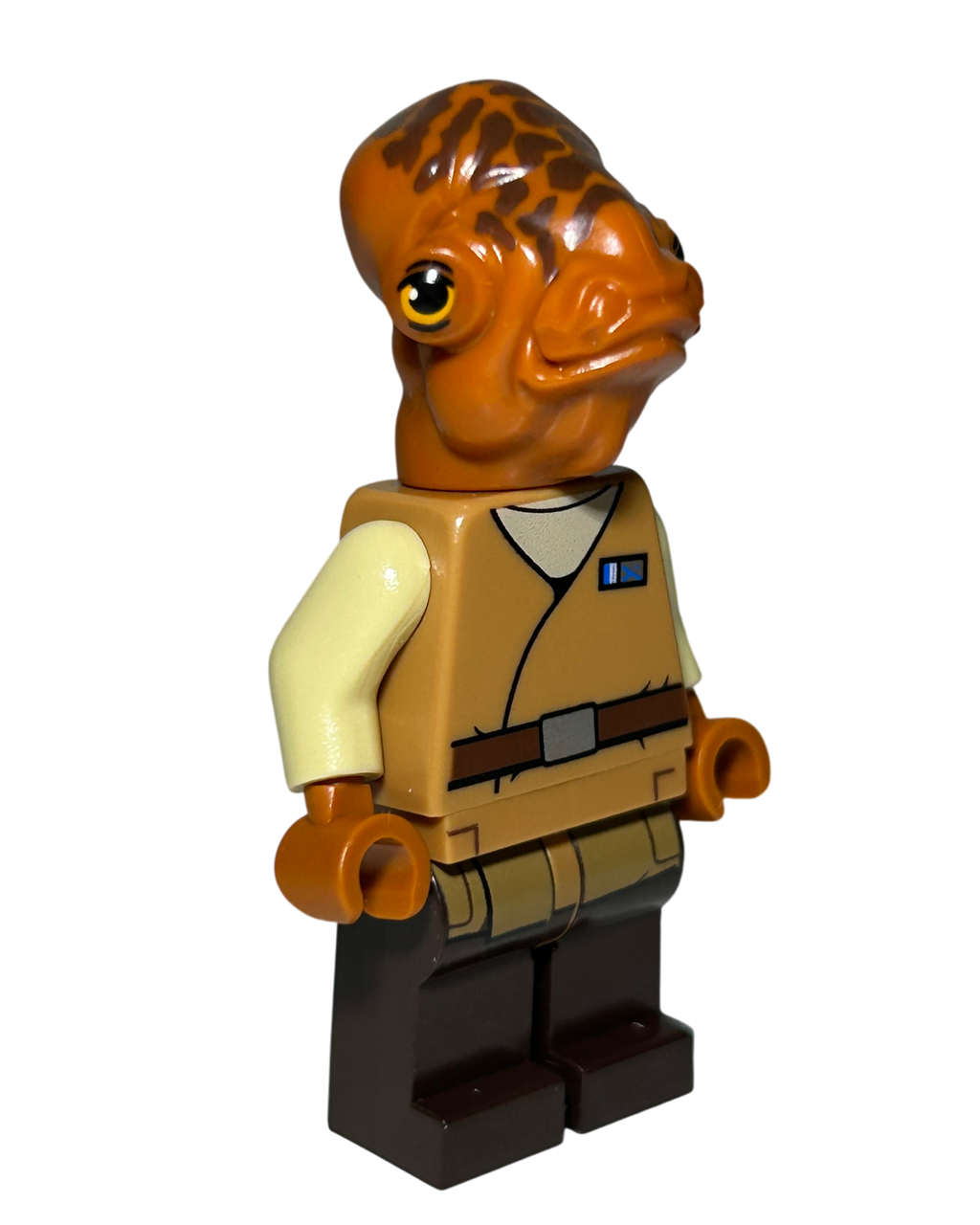 Admiral Ackbar Braunes Outfit SW0719 LEGO Star Wars Minifigur Seitenansicht links brick2d2